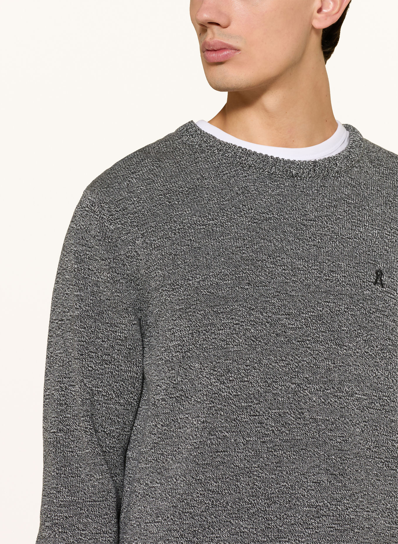 ARMEDANGELS Pullover ALVAARIO: SCHWARZ / WEISS
