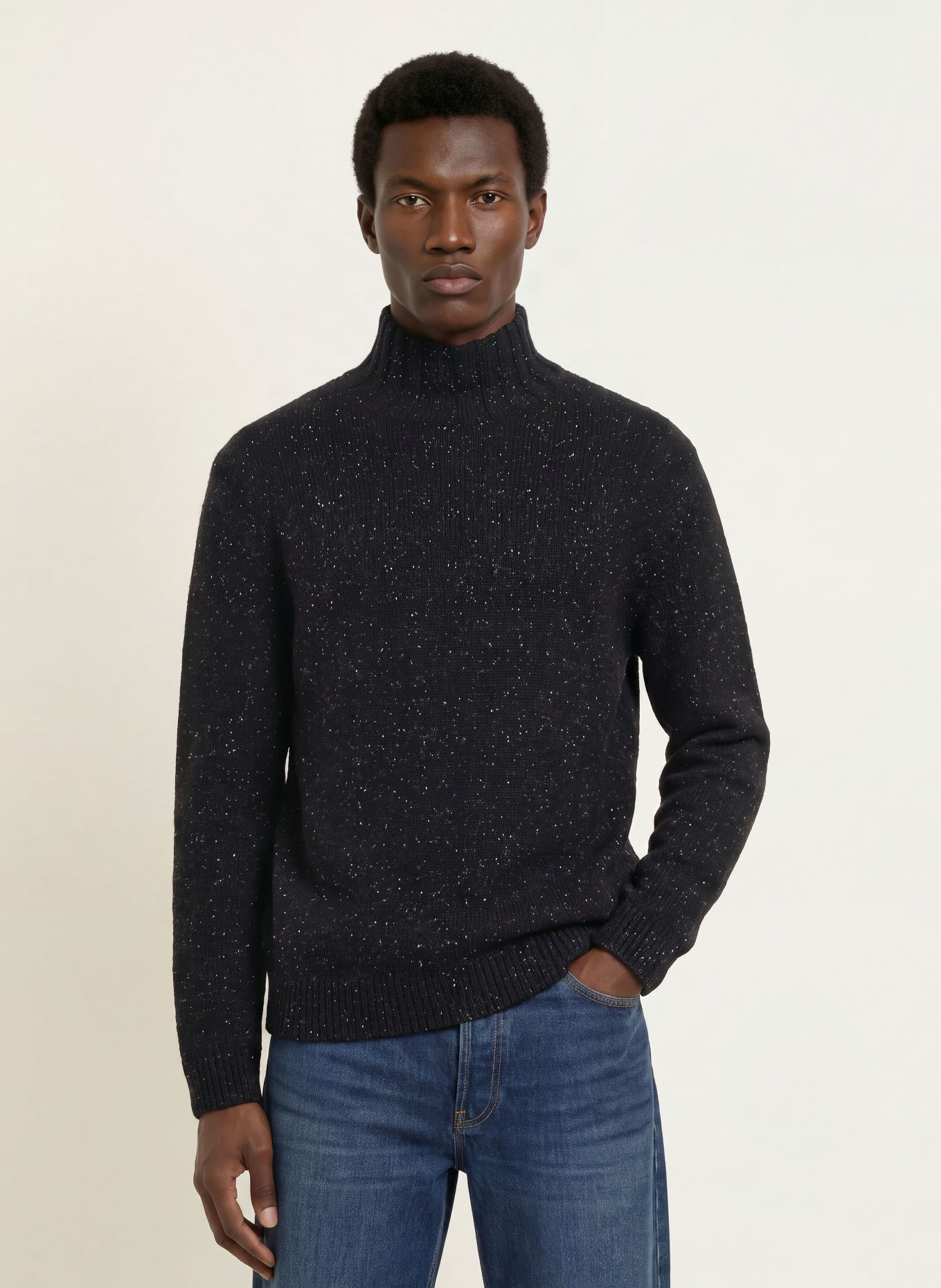 ARMEDANGELS Rollkragenpullover: SCHWARZ