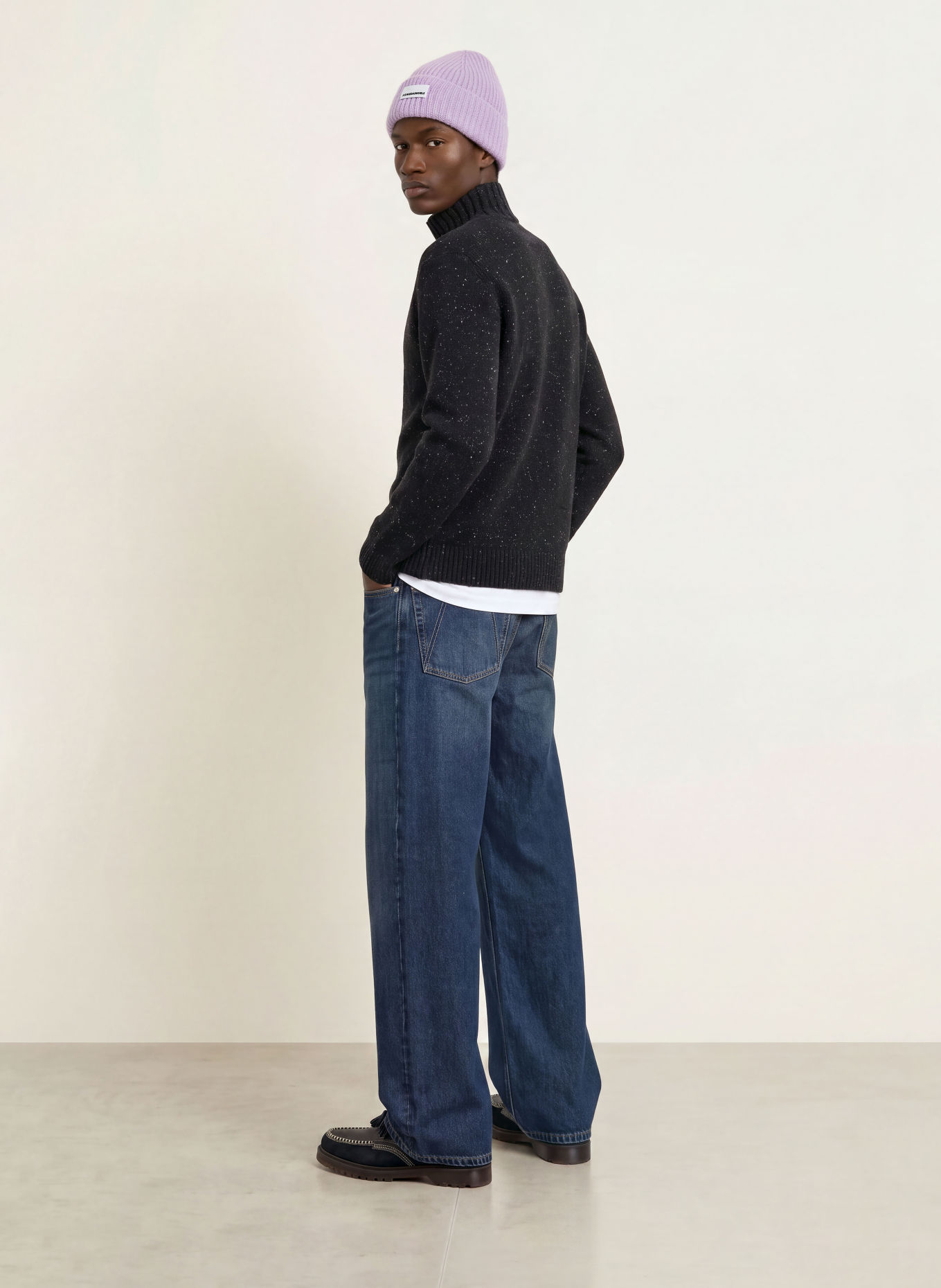 ARMEDANGELS Rollkragenpullover: SCHWARZ