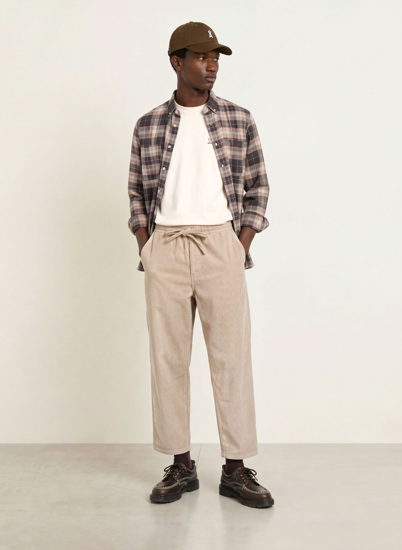 ARMEDANGELS Jogger-Style Cord Pants, Tapered Fit: BEIGE