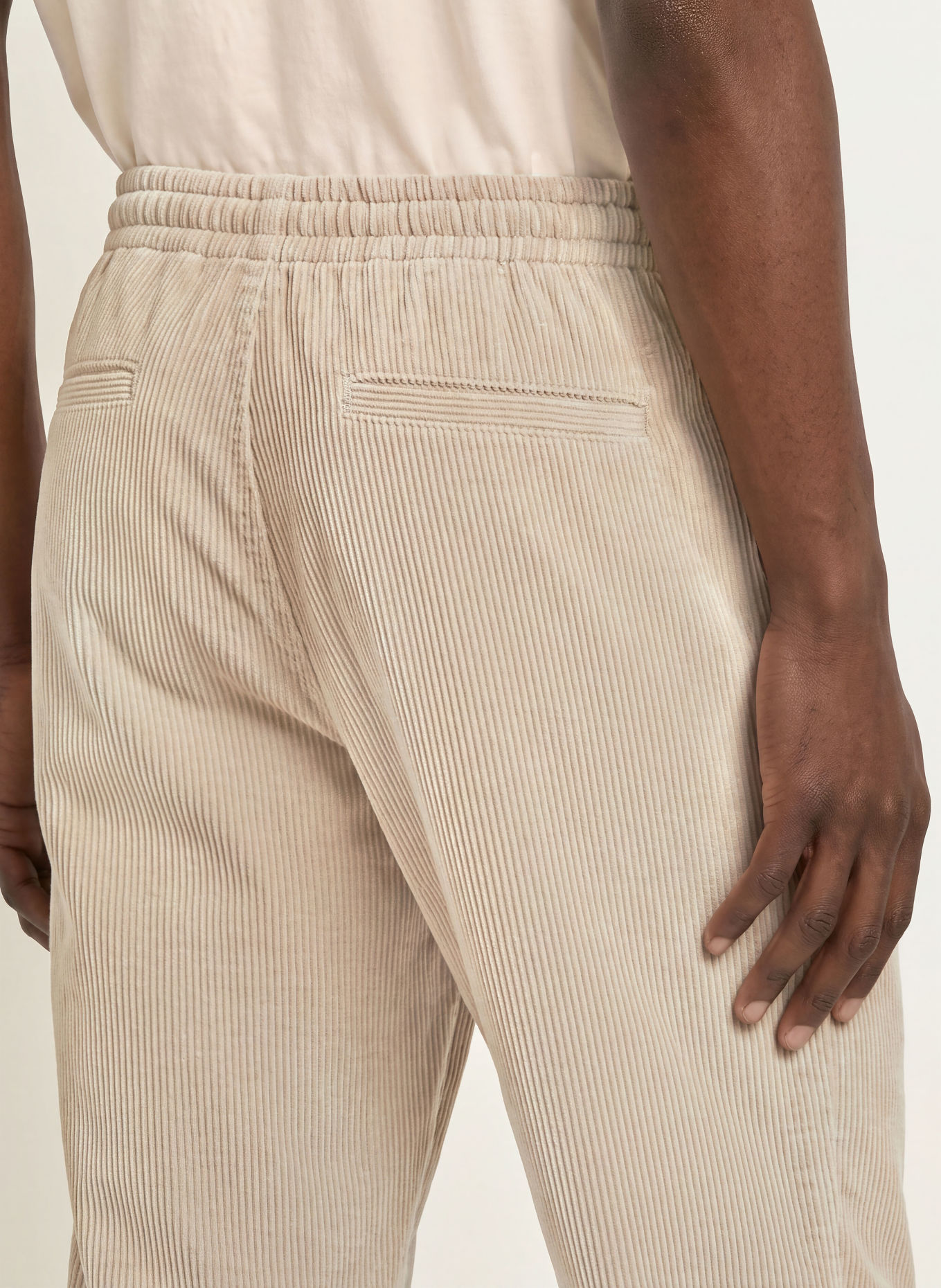 ARMEDANGELS Jogger-Style Cord Pants, Tapered Fit: BEIGE
