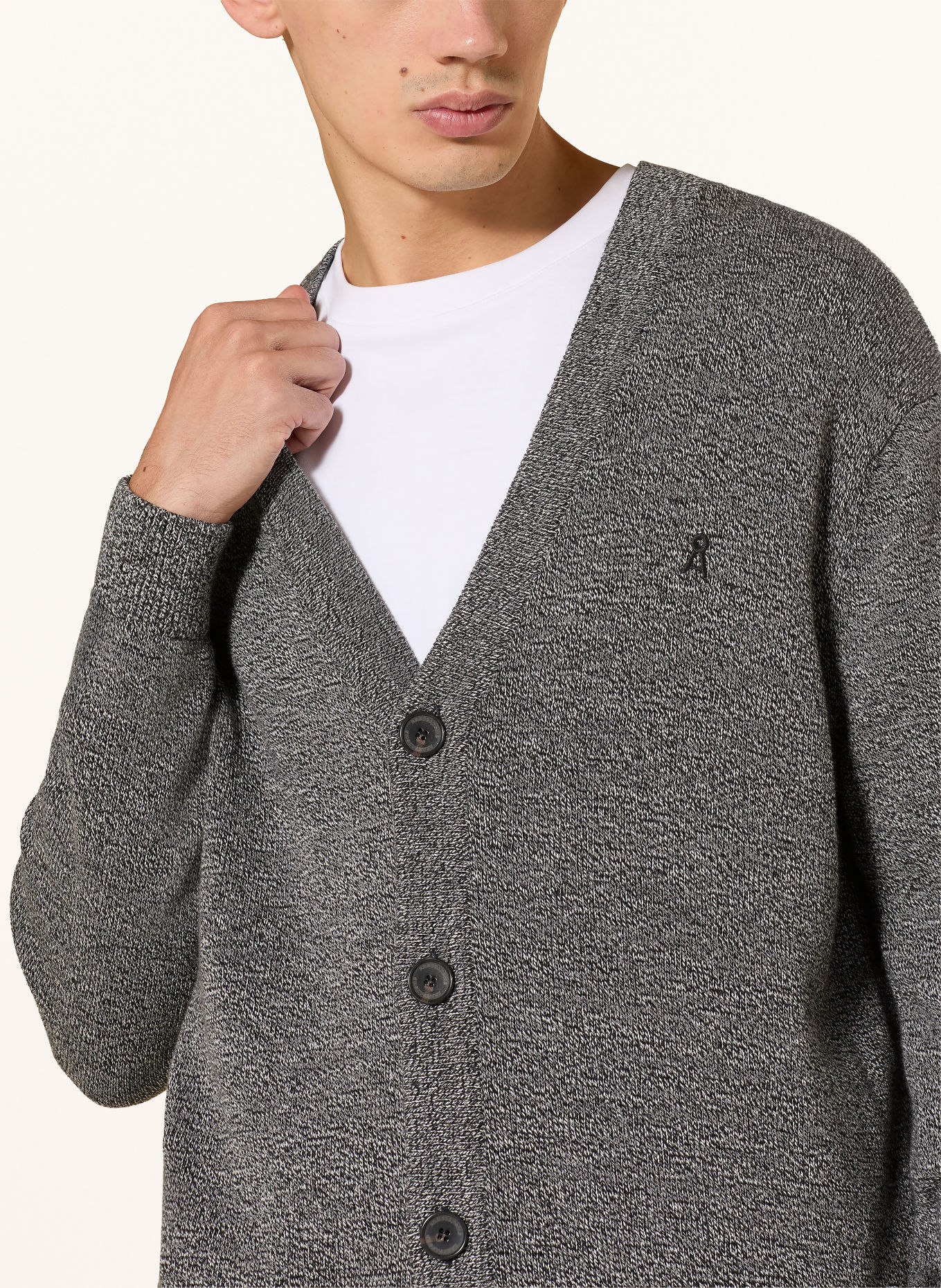 ARMEDANGELS Cardigan: BLACK / WHITE