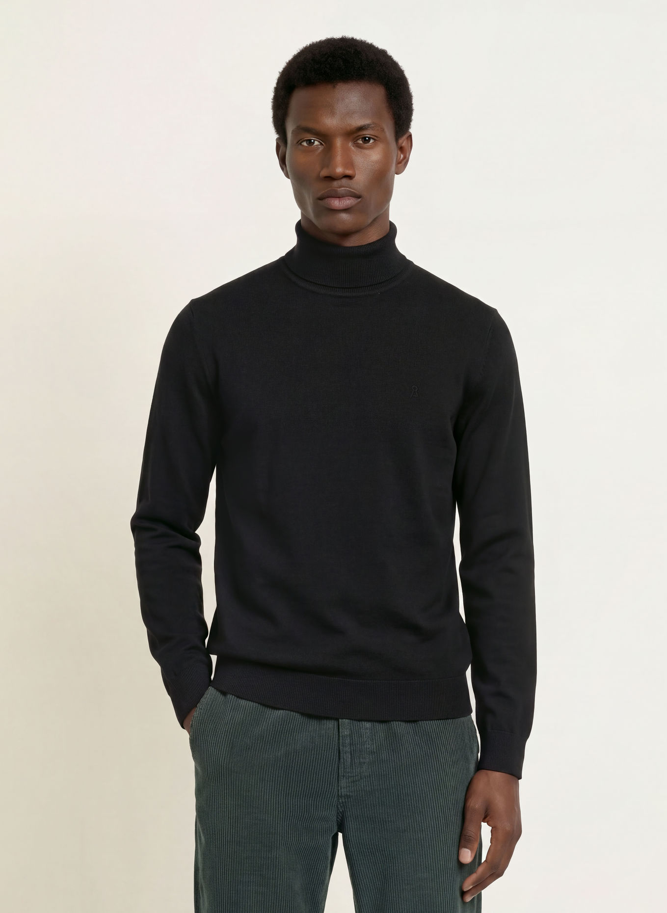 ARMEDANGELS GAARDO Turtleneck sweater: BLACK
