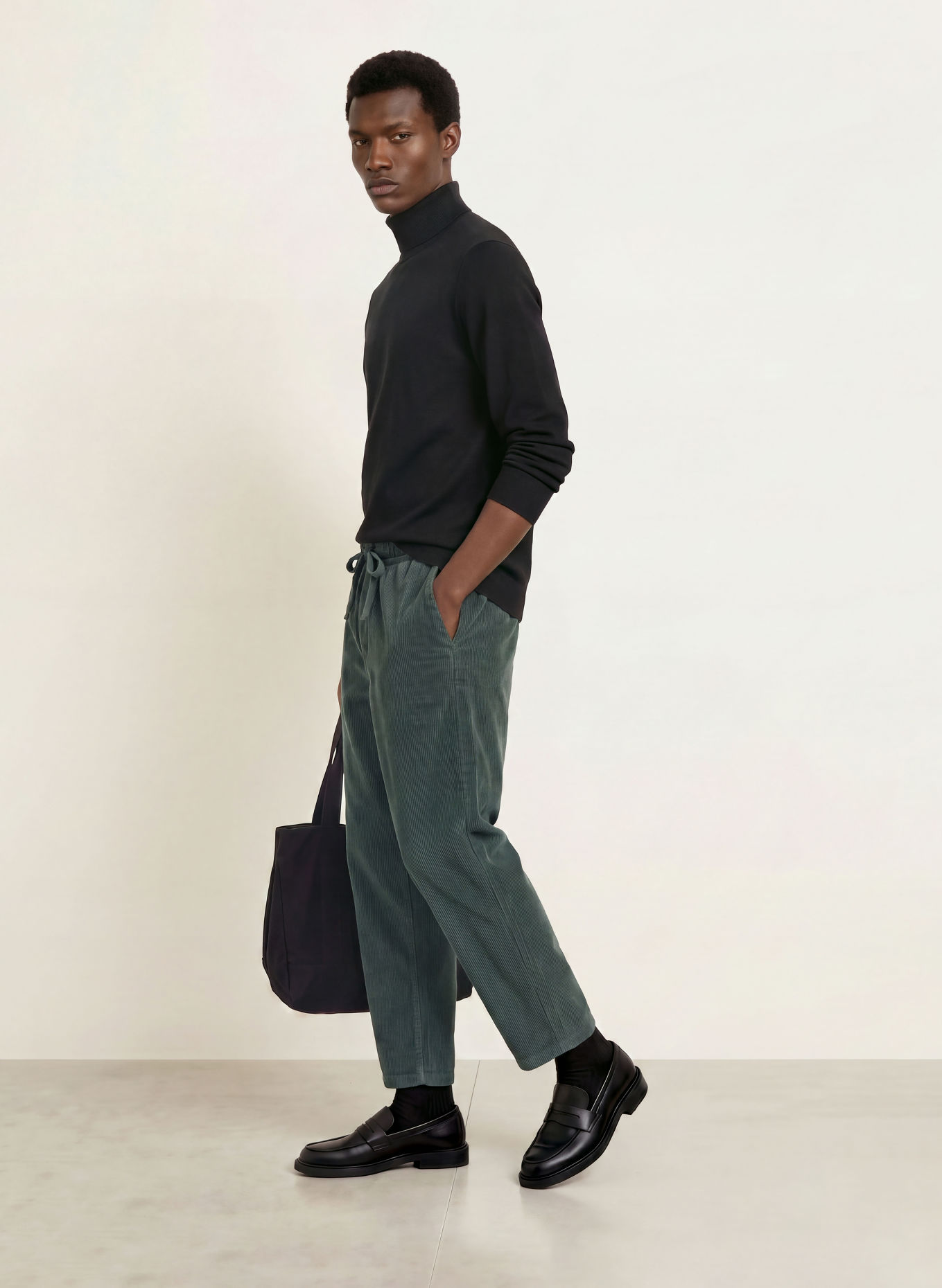ARMEDANGELS GAARDO Turtleneck sweater: BLACK