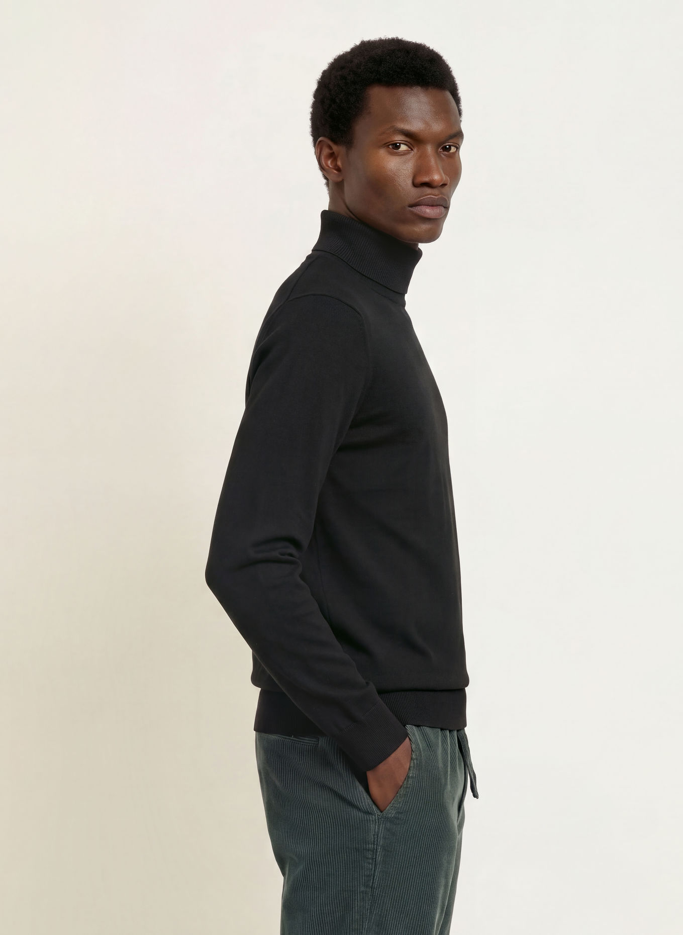 ARMEDANGELS GAARDO Turtleneck sweater: BLACK