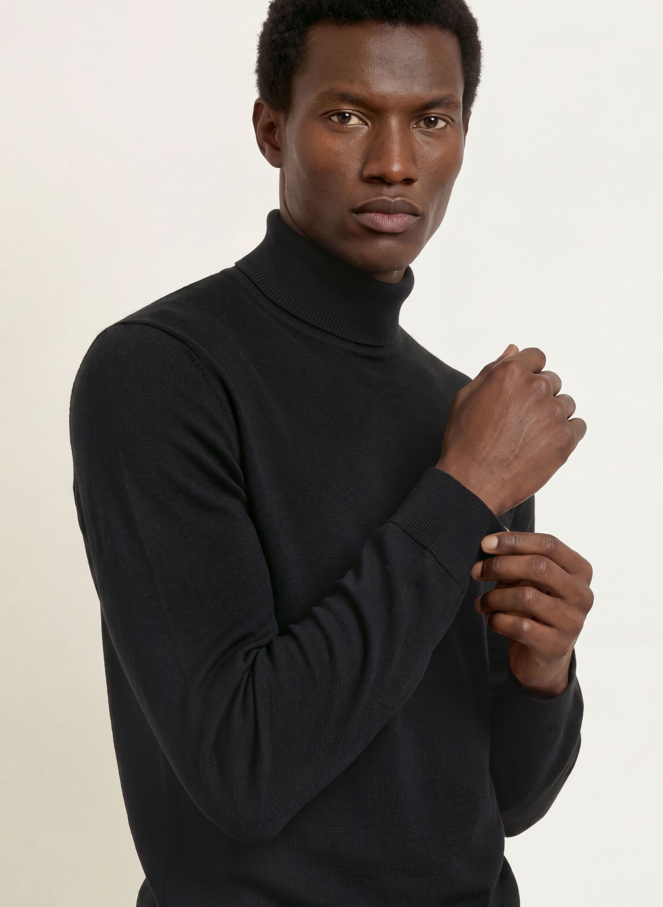 ARMEDANGELS GAARDO Turtleneck sweater: BLACK