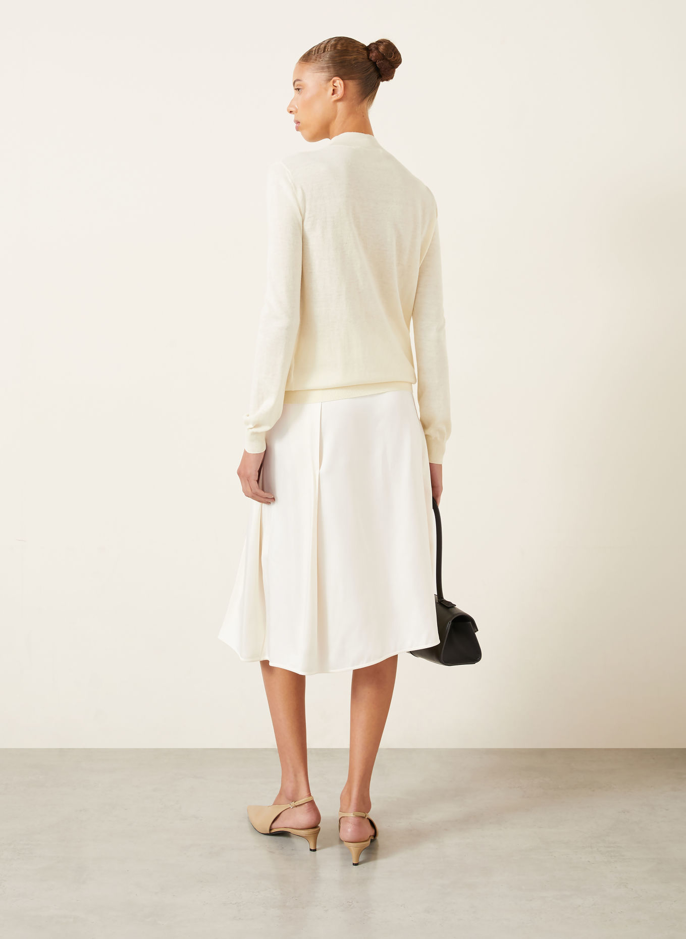 JIL SANDER Satinrock: CREME
