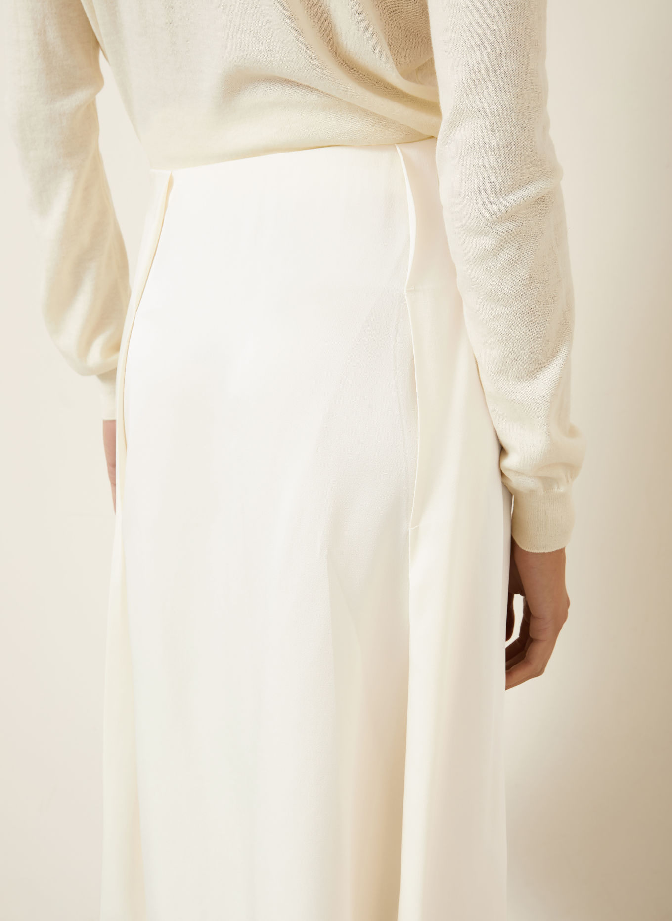 JIL SANDER Satinrock: CREME