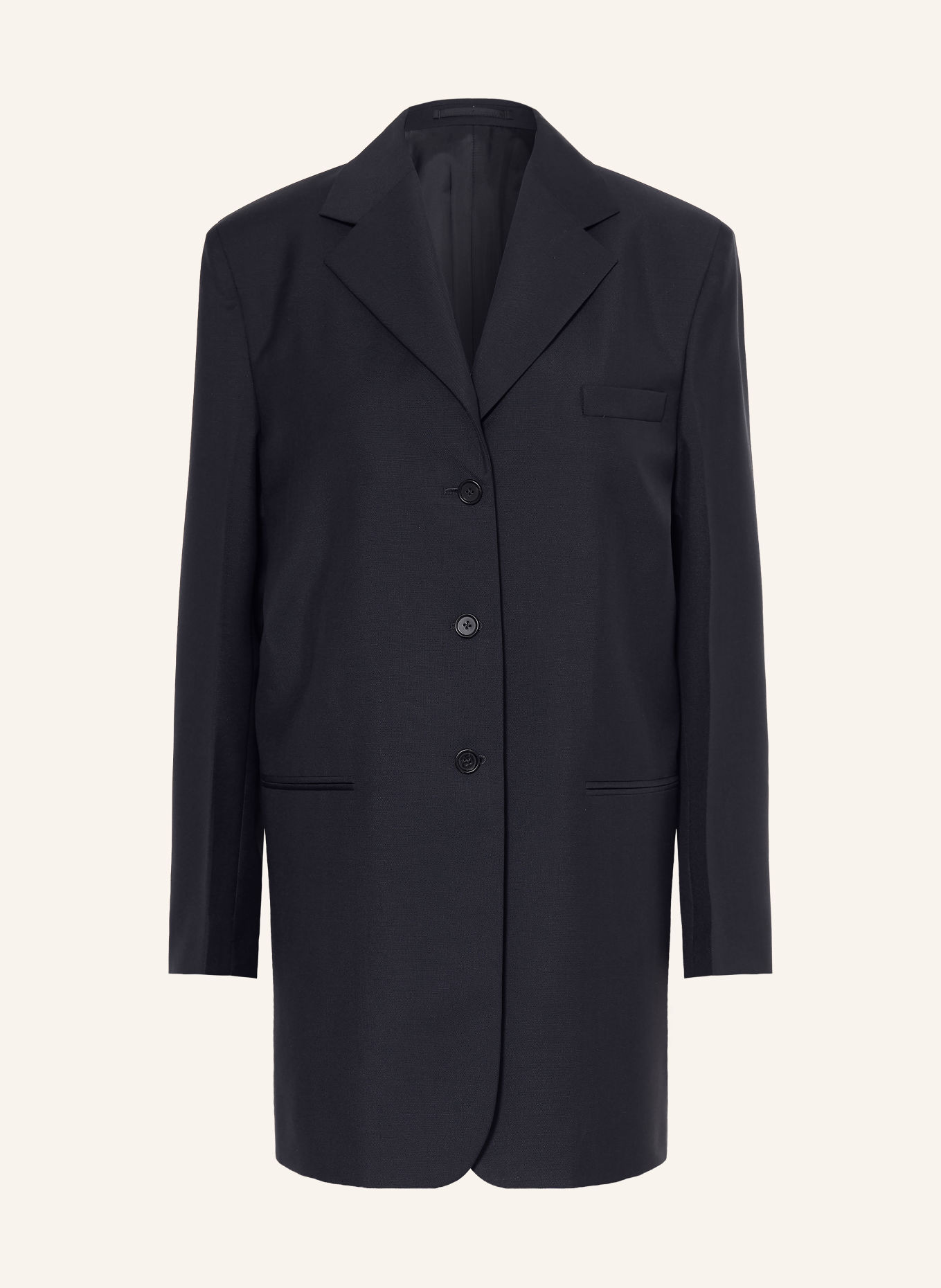 JIL SANDER Longblazer: DUNKELBLAU