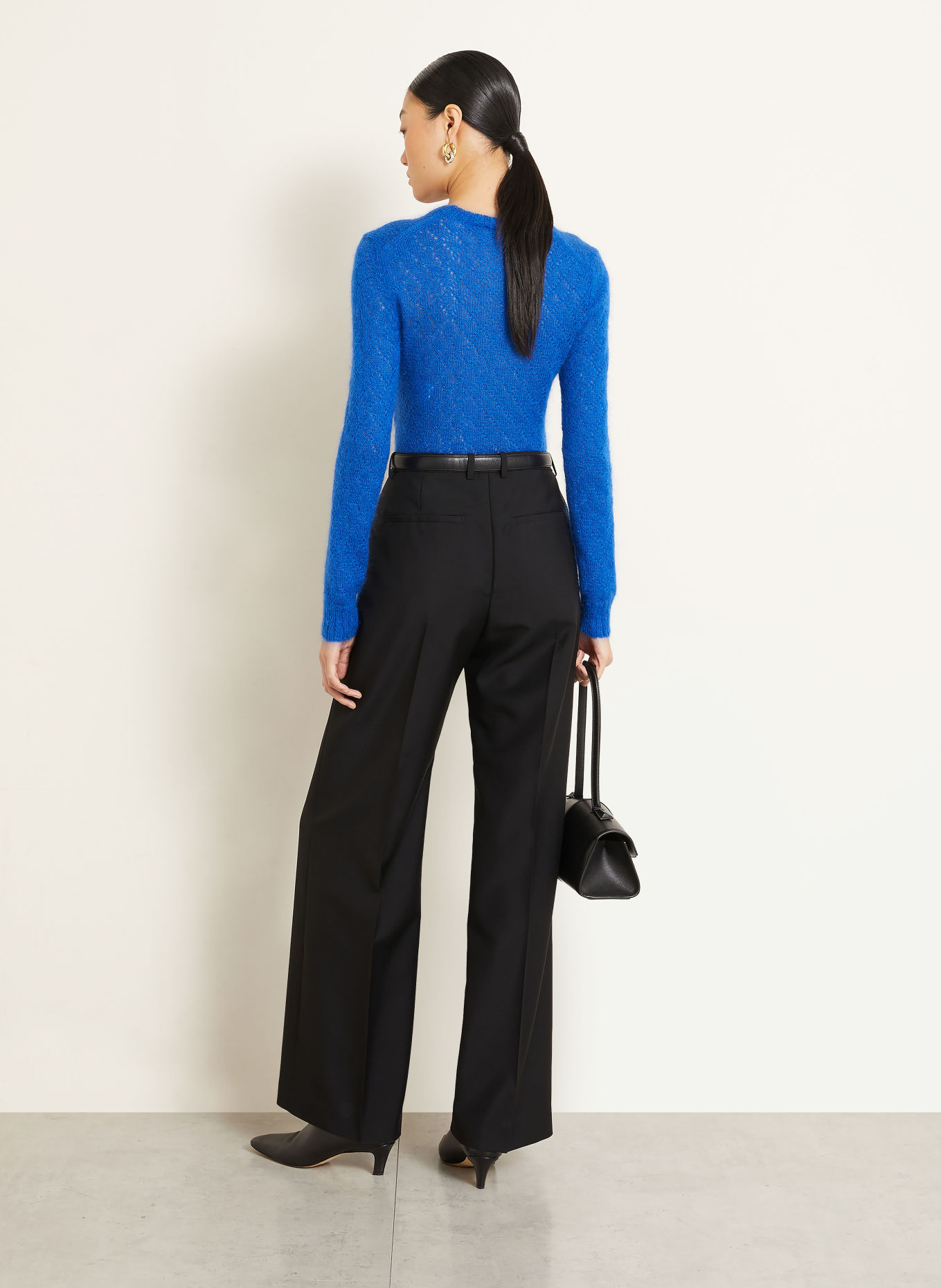 JIL SANDER Wide-leg trousers: BLACK