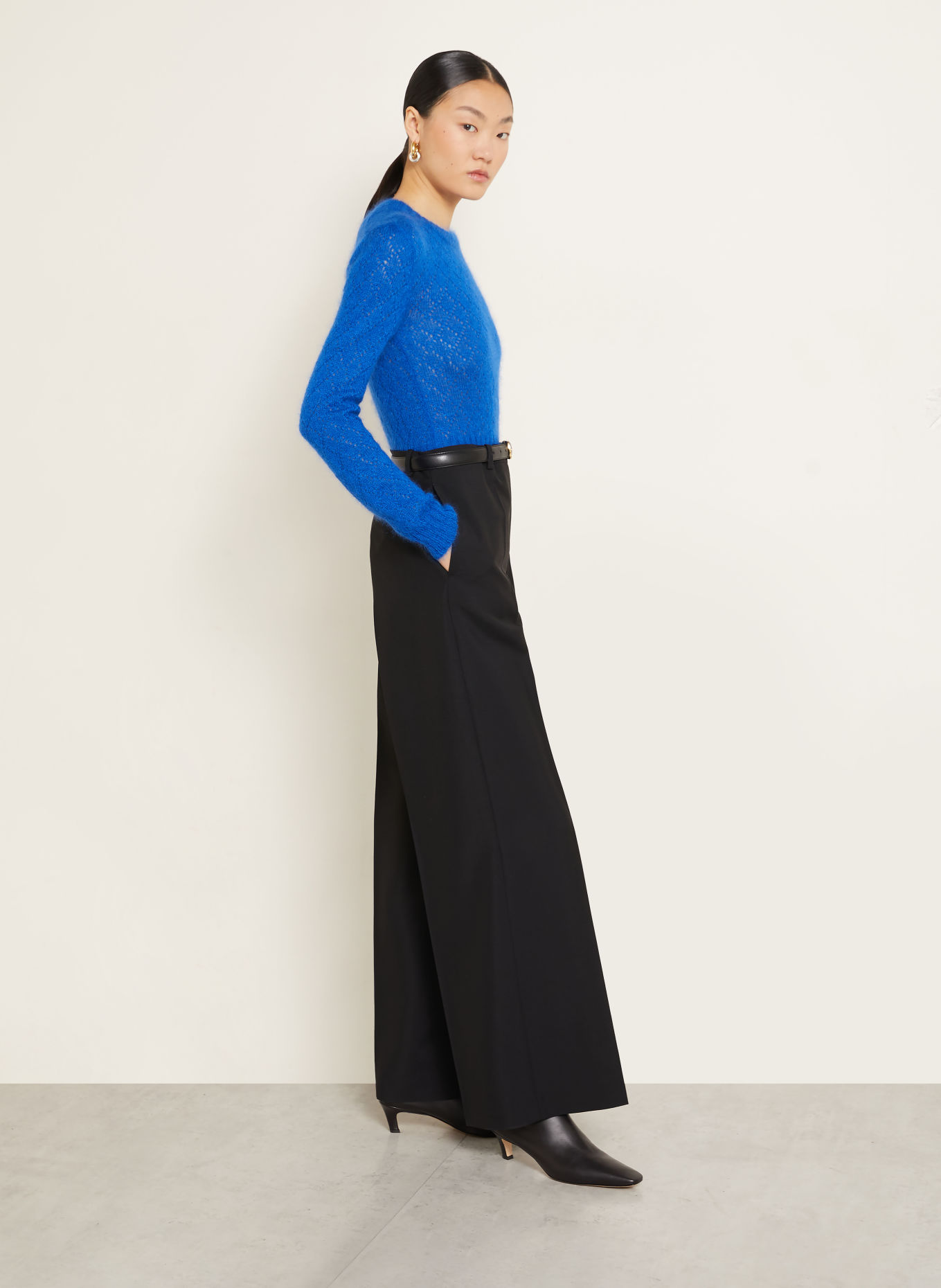 JIL SANDER Wide-leg trousers: BLACK