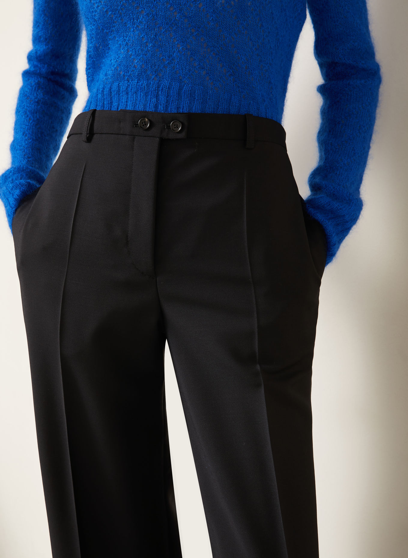 JIL SANDER Wide-leg trousers: BLACK