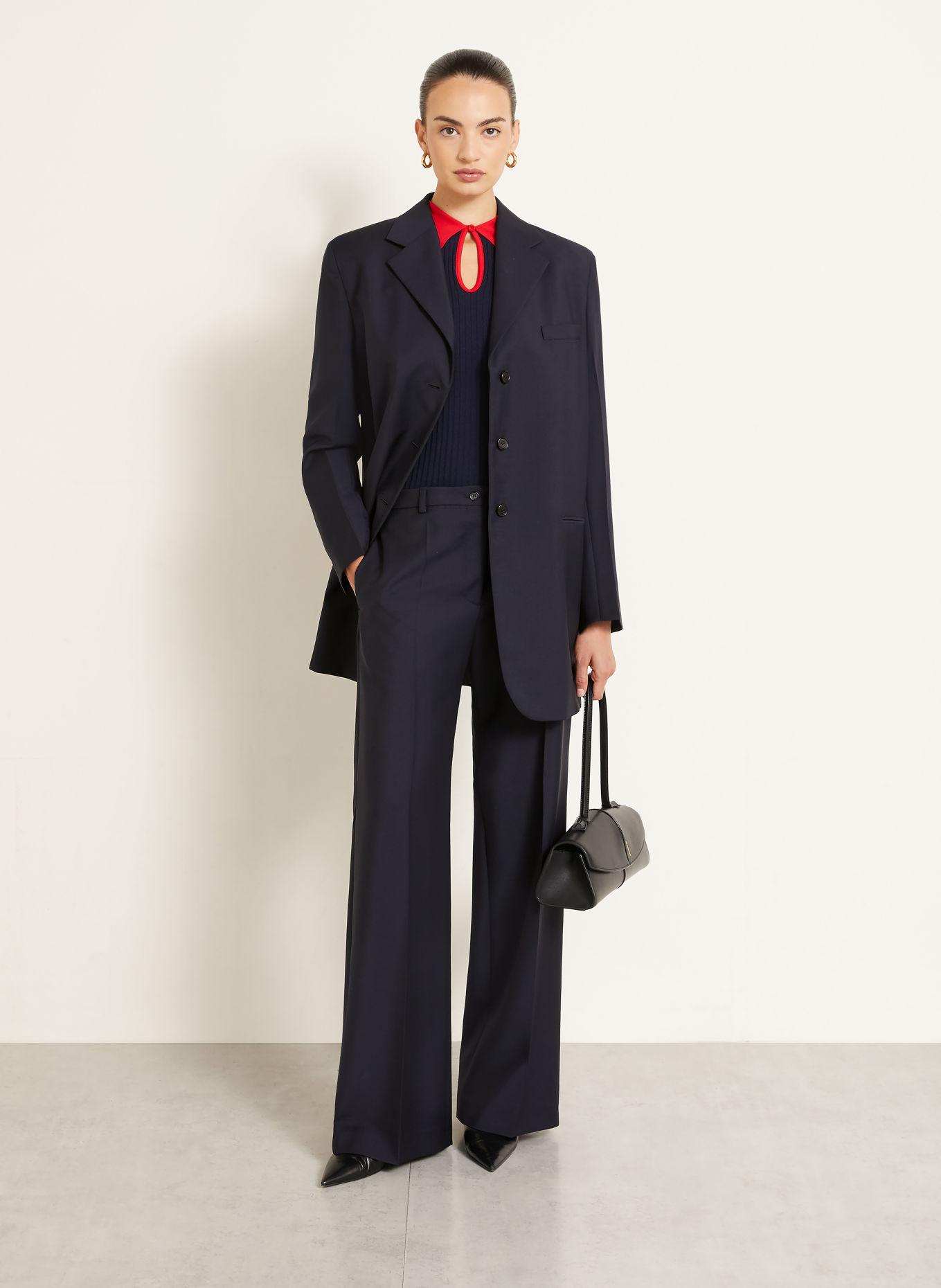 JIL SANDER Marlene-broek: DONKERBLAUW