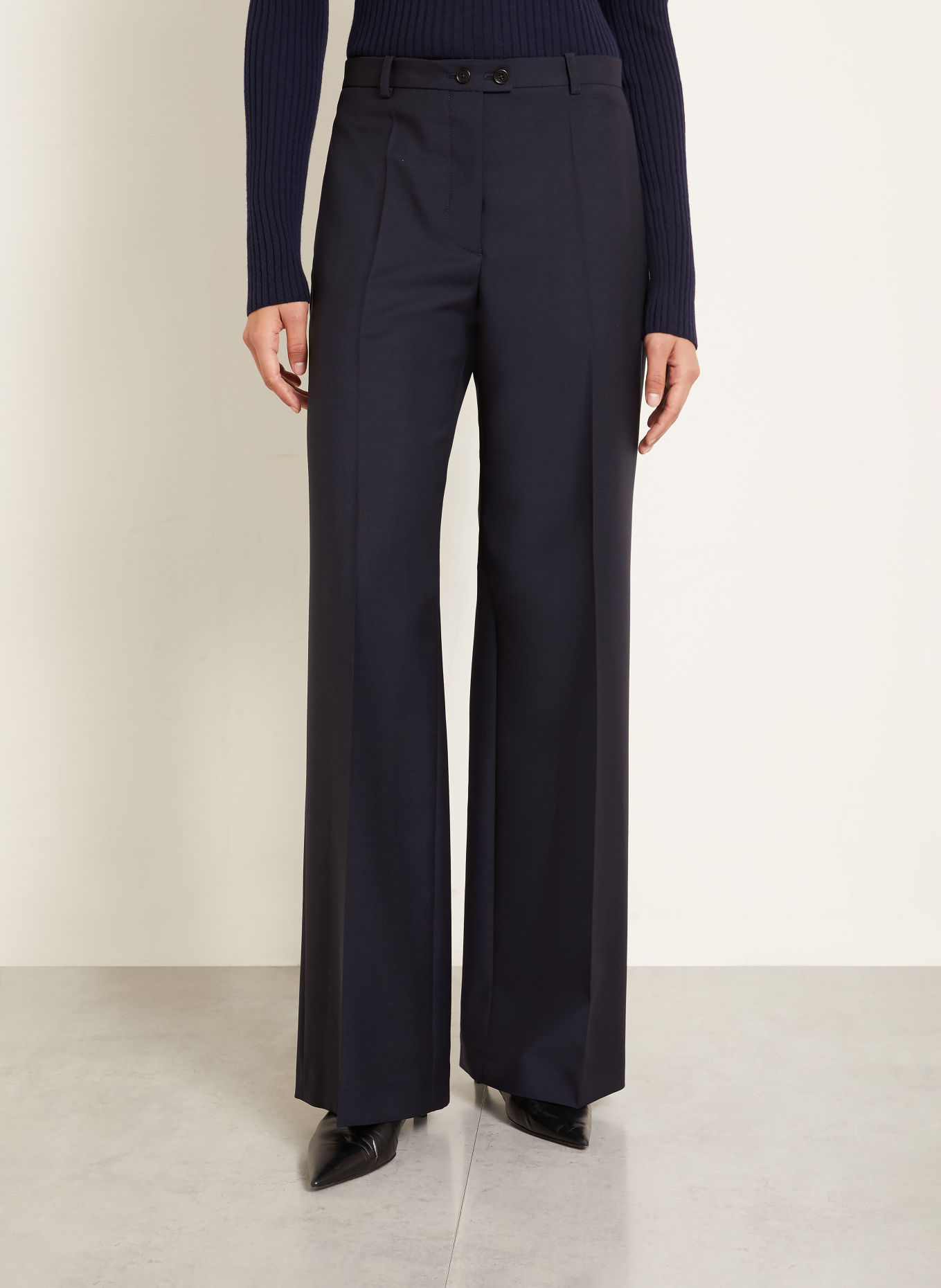 JIL SANDER Marlene-broek: DONKERBLAUW