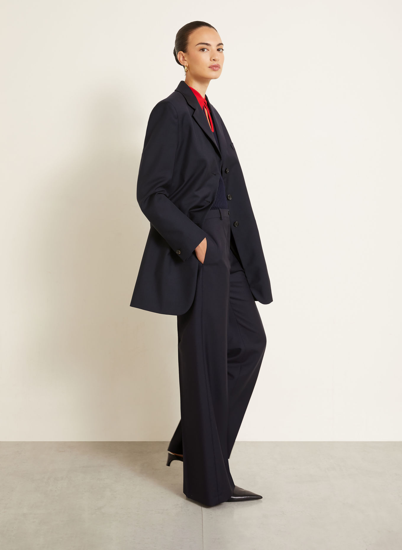 JIL SANDER Marlene-broek: DONKERBLAUW