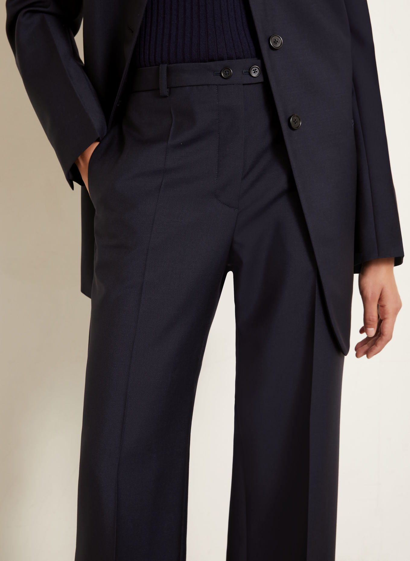 JIL SANDER Marlene-broek: DONKERBLAUW