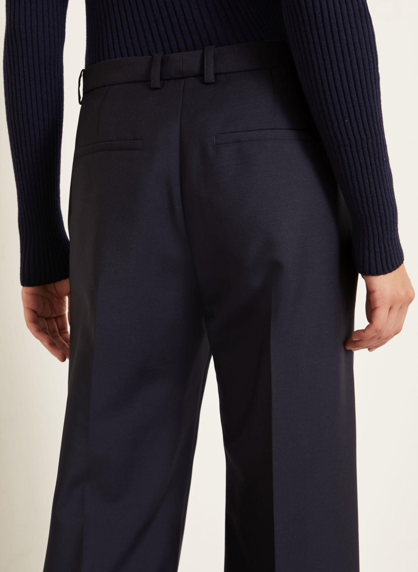 JIL SANDER Marlene-broek: DONKERBLAUW