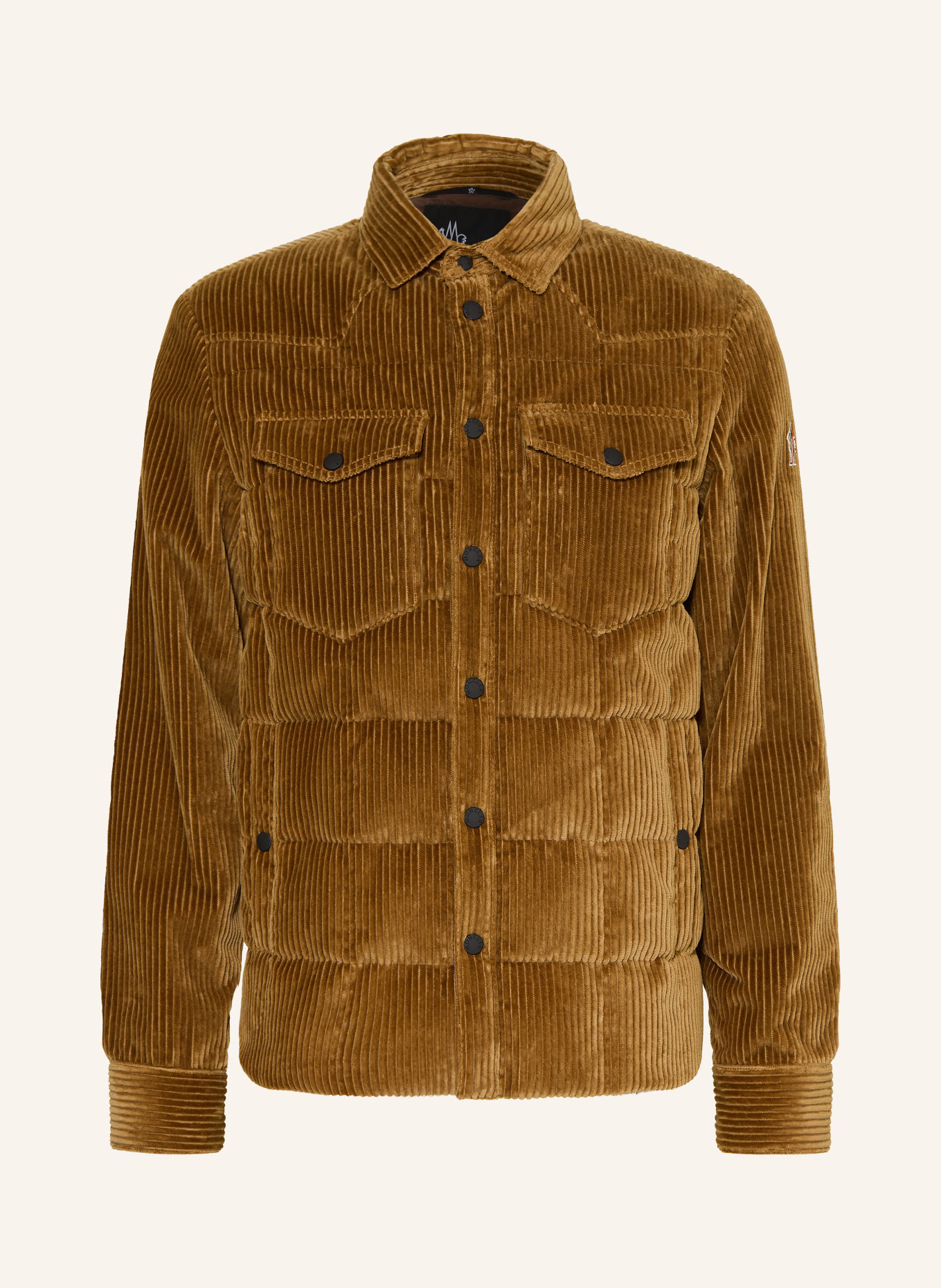 MONCLER GRENOBLE Daunenjacke GELT aus Cord: BRAUN