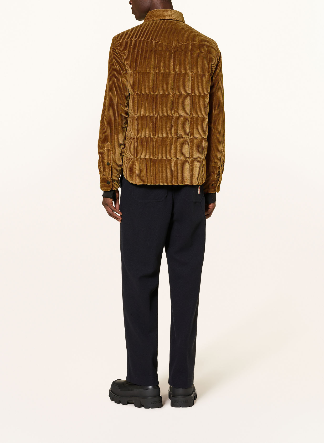 MONCLER GRENOBLE Daunenjacke GELT aus Cord: BRAUN