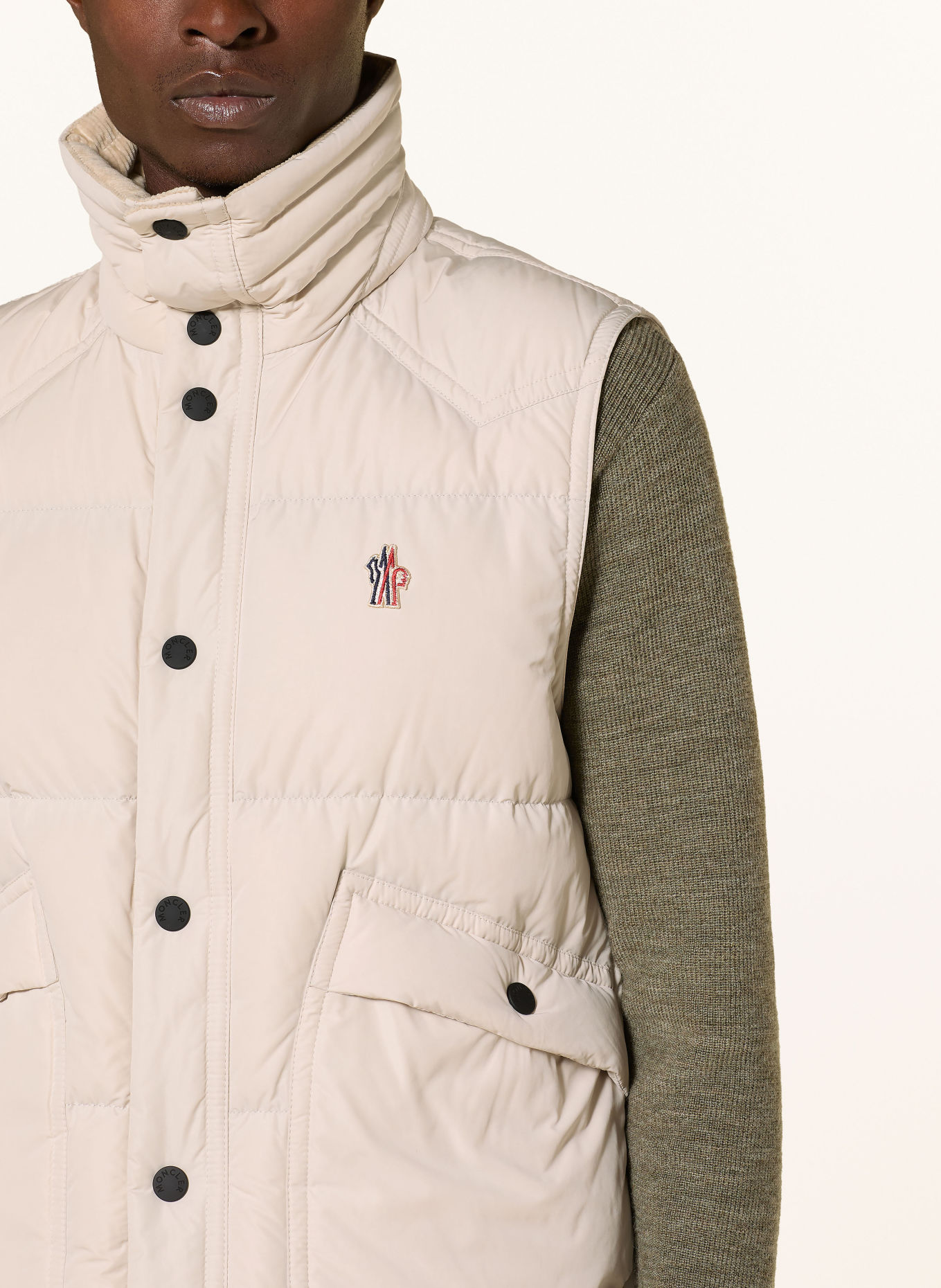 MONCLER GRENOBLE EVANS Down vest: BEIGE