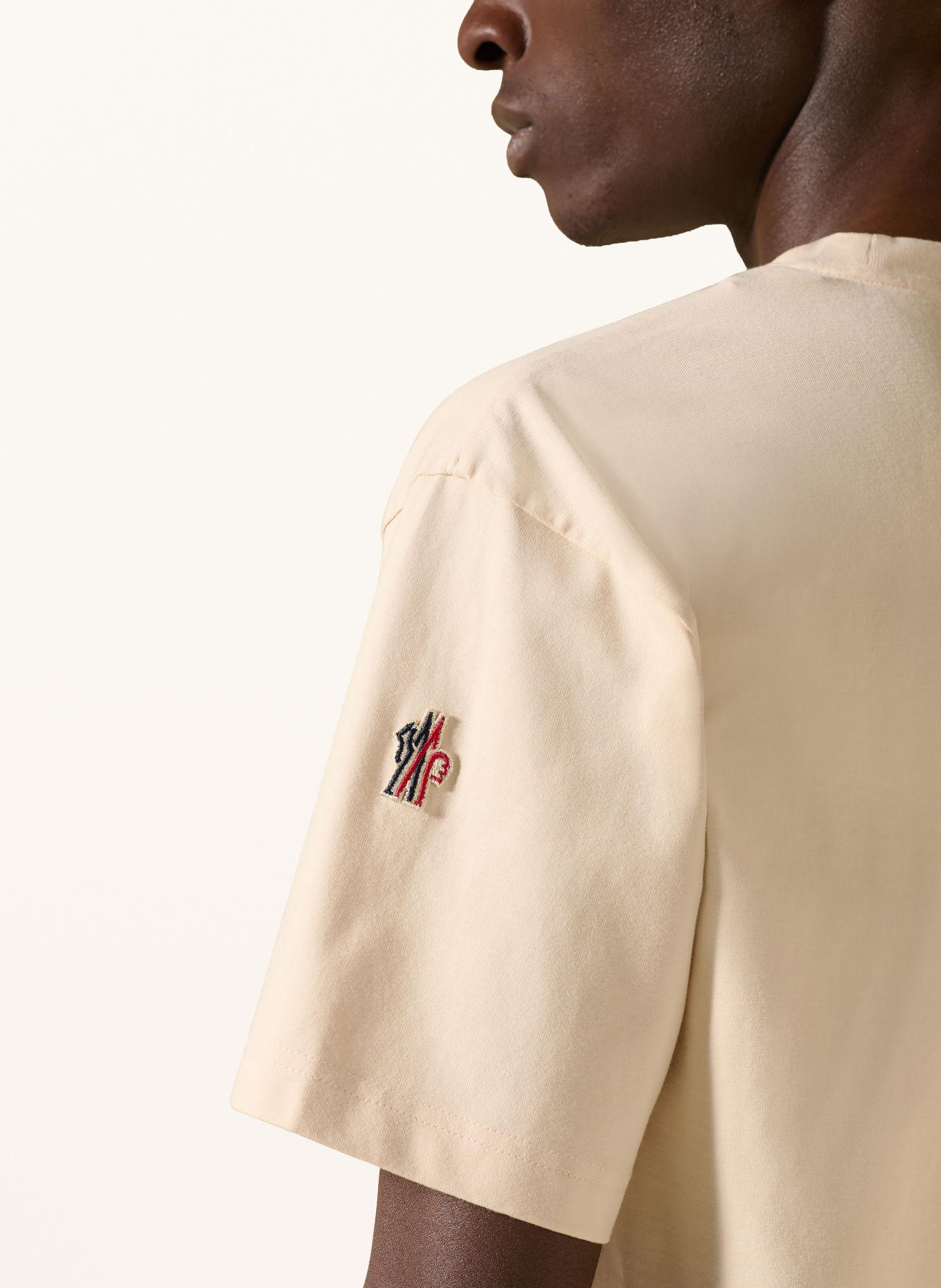 MONCLER GRENOBLE T-shirt: ECRU / DARK BROWN