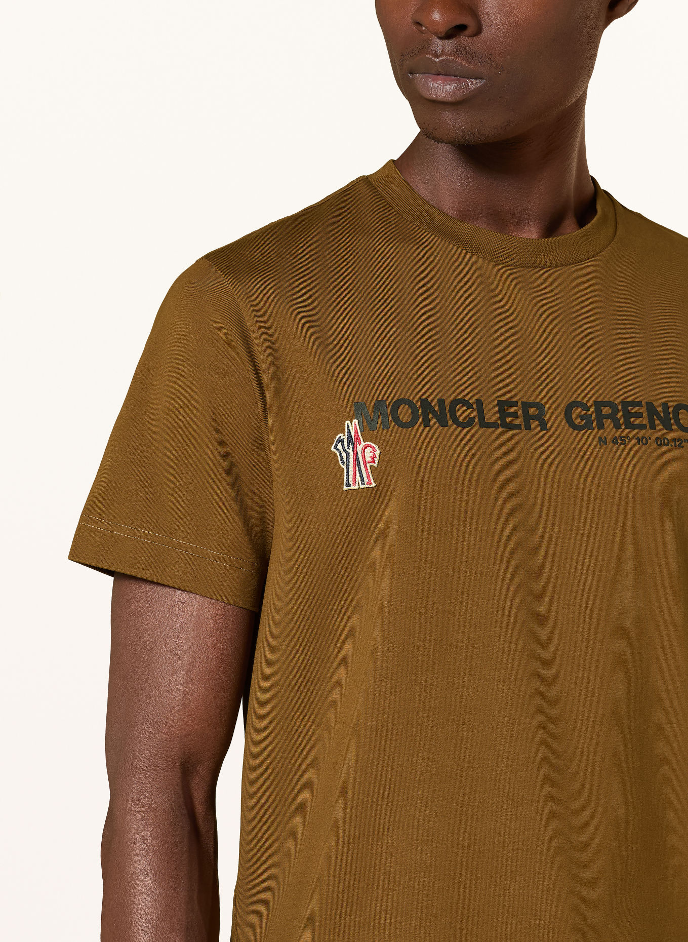 MONCLER GRENOBLE T-shirt: BROWN / DARK RED / BLACK