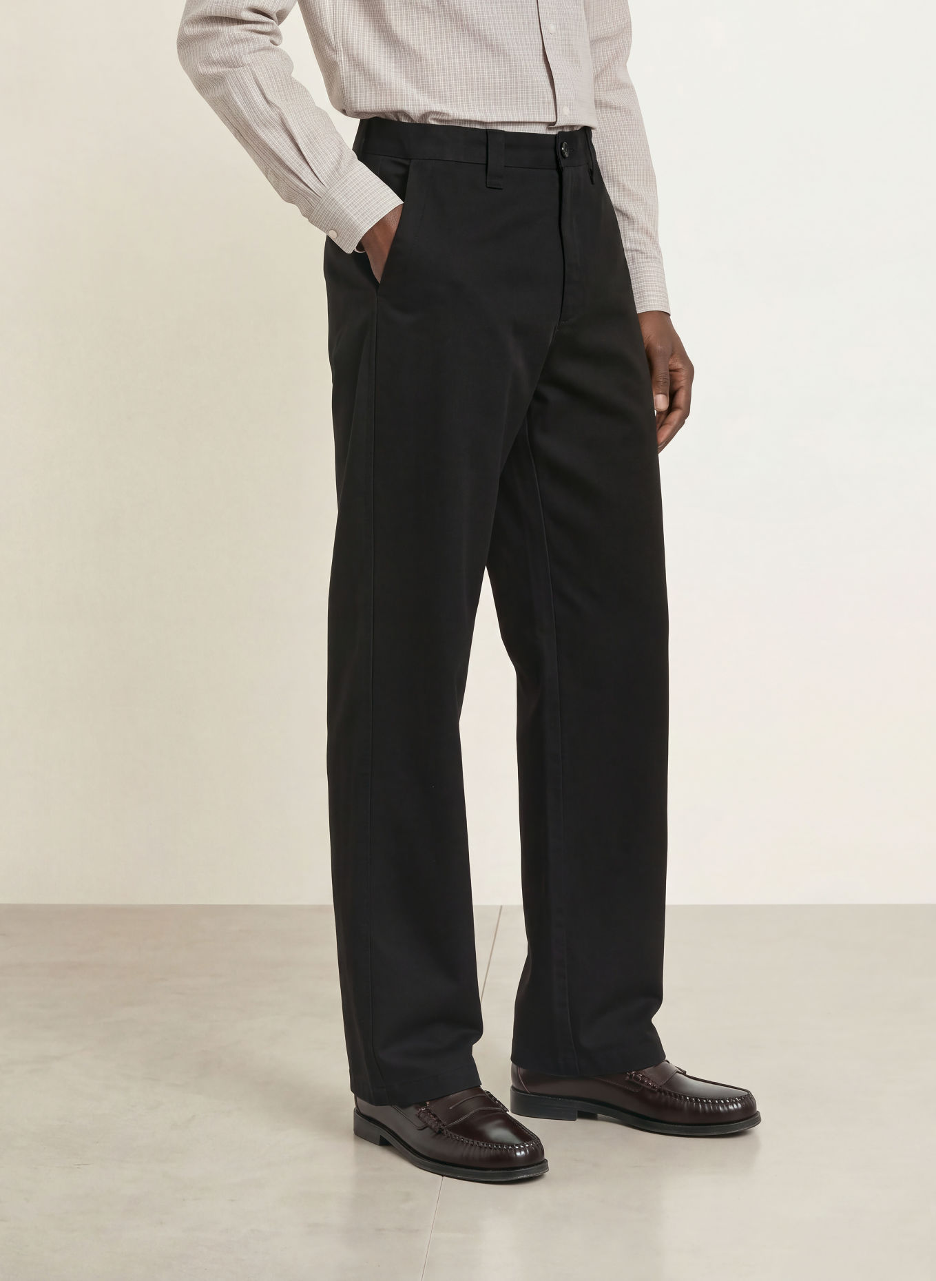 STRELLSON Broek DARREL Loose Fit: ZWART