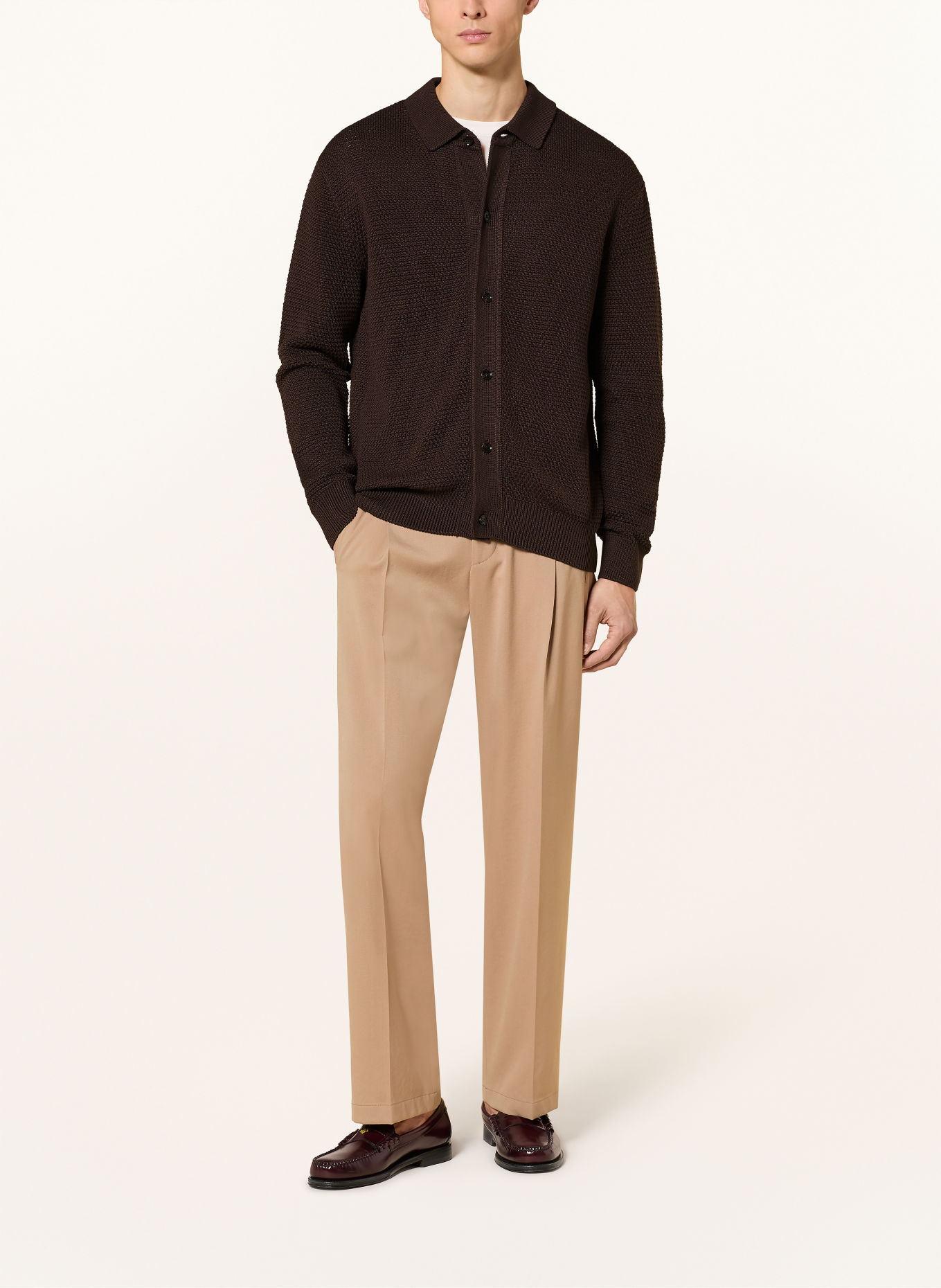 STRELLSON Vest ADRIAN: MARRON FONCÉ