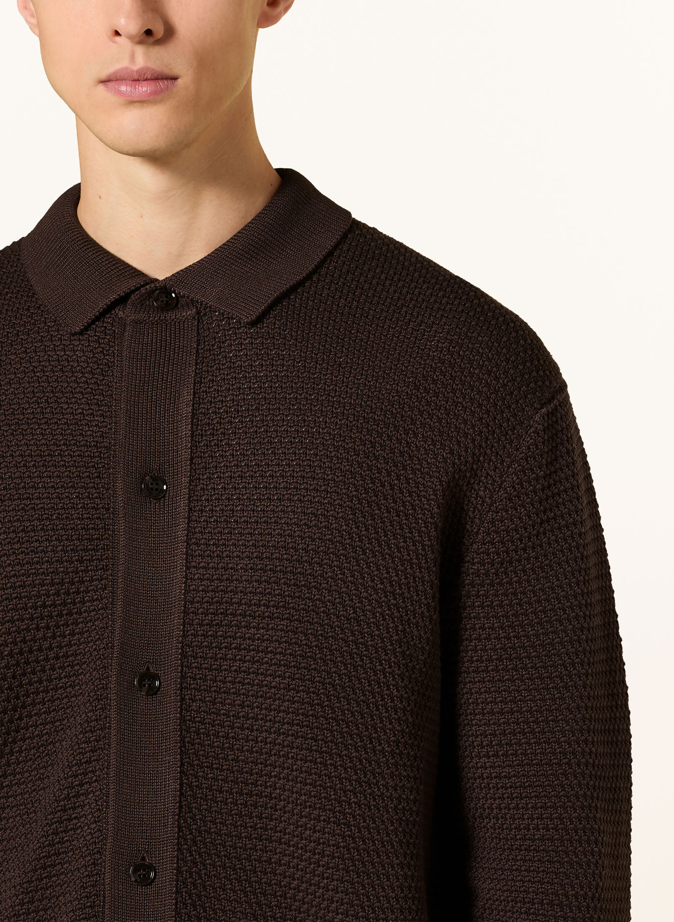 STRELLSON Vest ADRIAN: MARRON FONCÉ