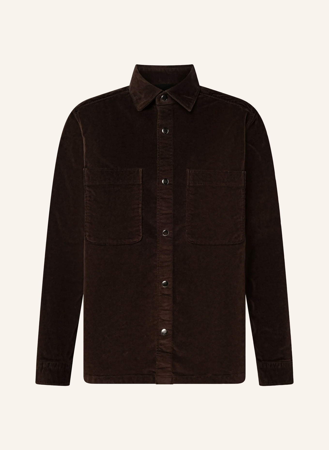 STRELLSON NATTI Overshirt: DARK BROWN