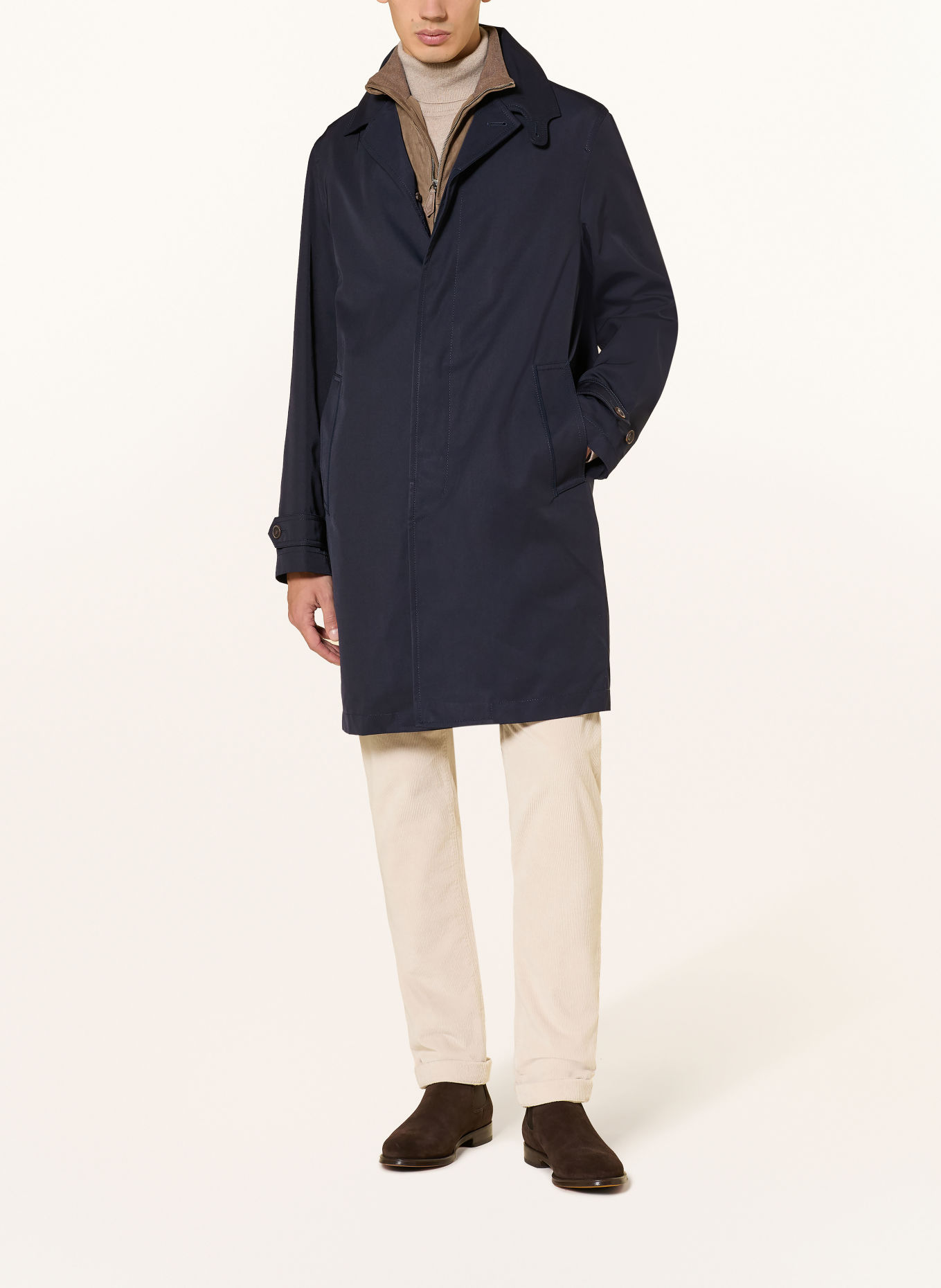 JACOB COHEN 2-in-1 coat: DARK BLUE / TAUPE
