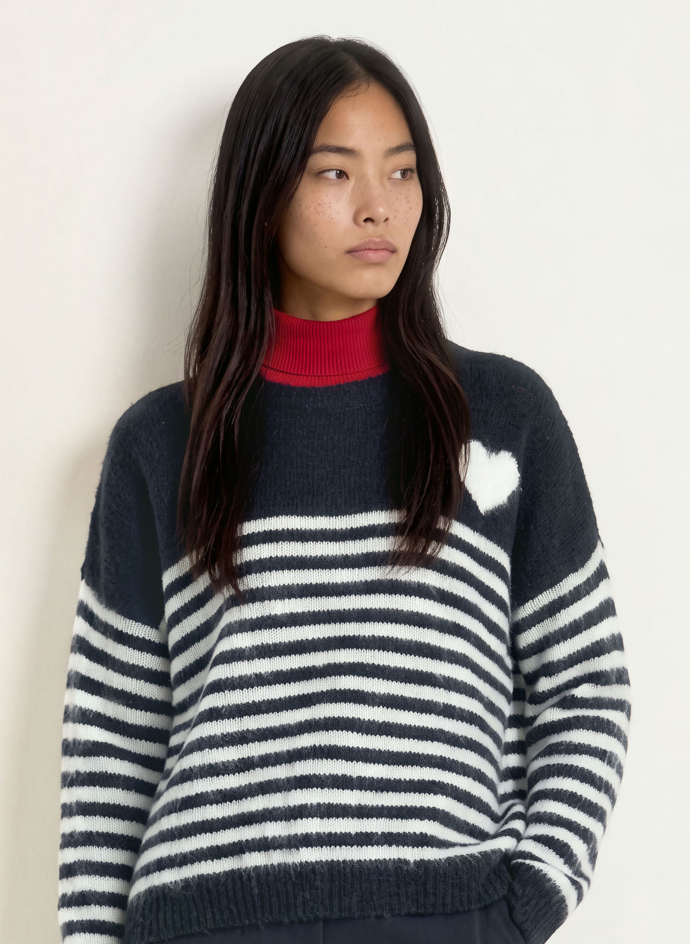 miss goodlife Pull: BLEU FONCÉ / BLANC