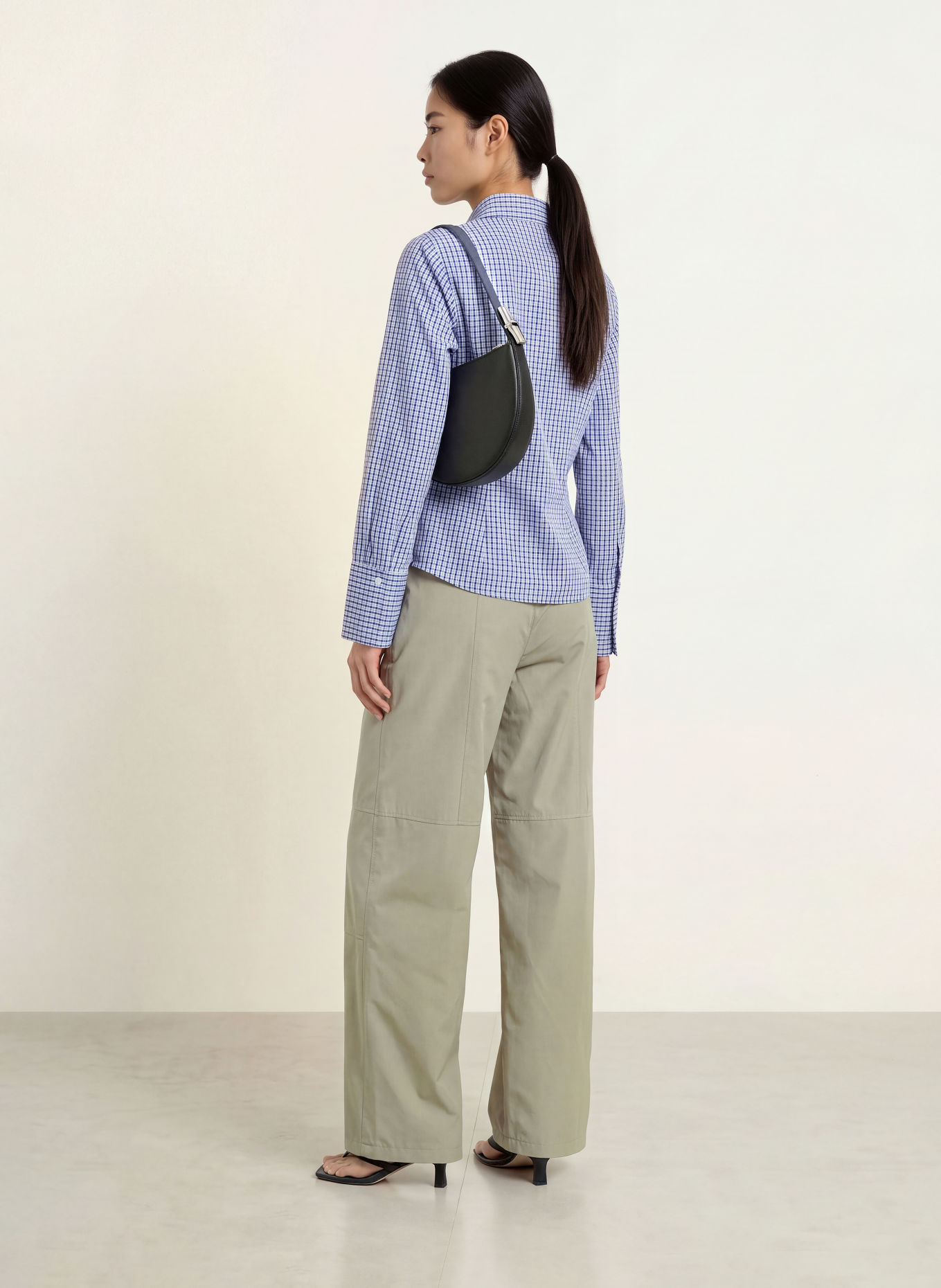 NEO NOIR Hemdbluse FENLI: BLAU / DUNKELBLAU / WEISS