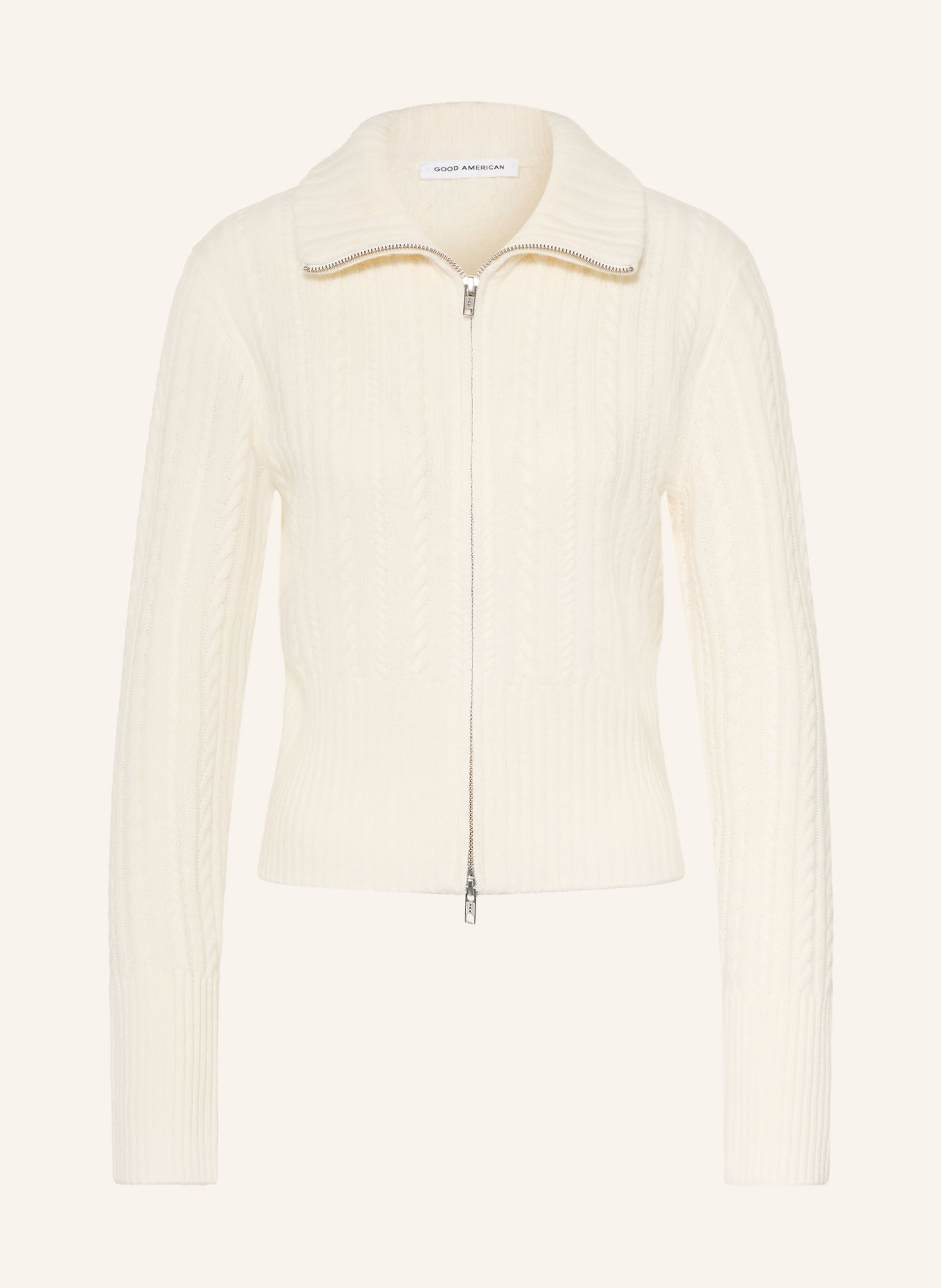 GOOD AMERICAN Cardigan: CREME