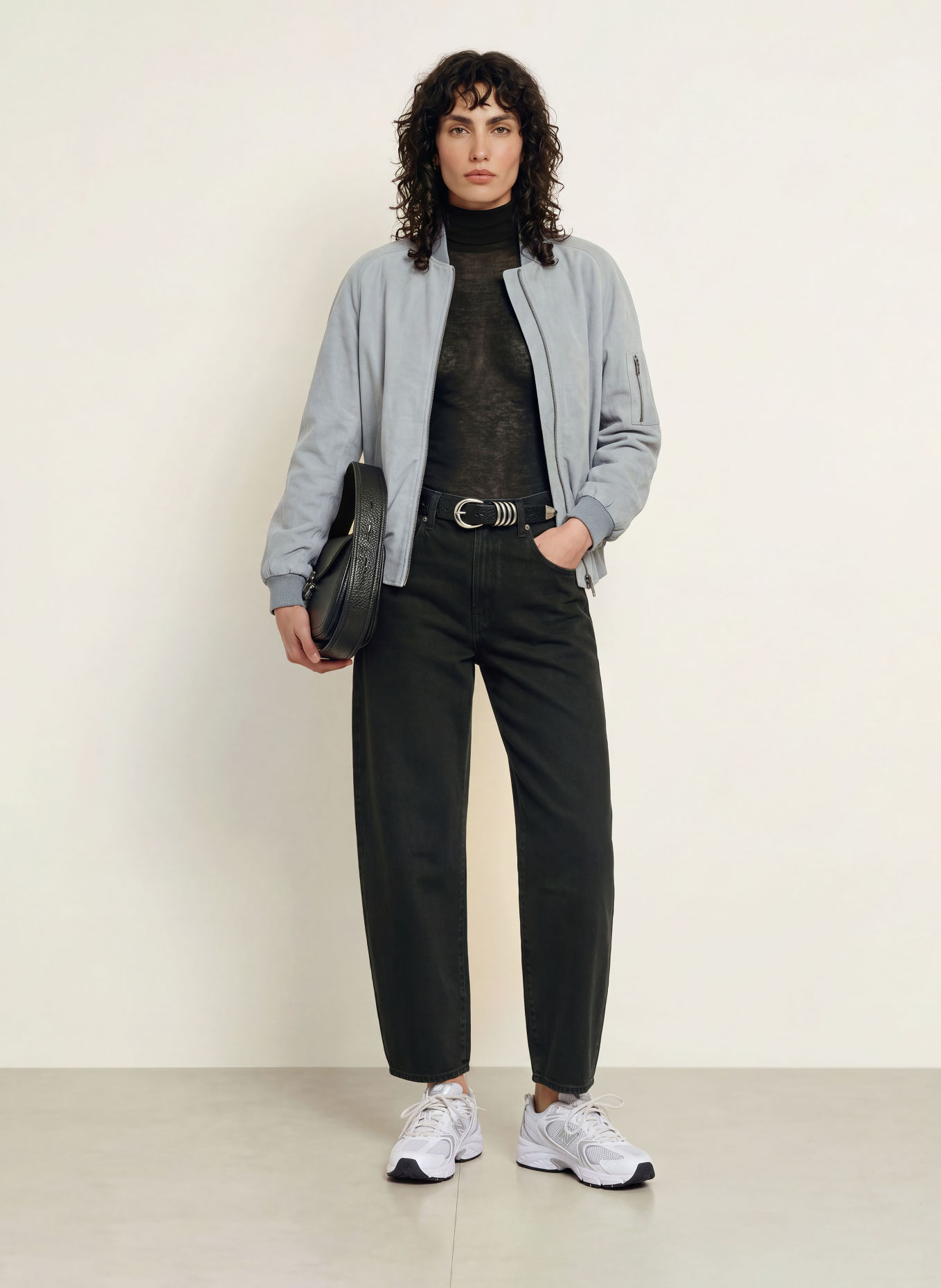 GOOD AMERICAN Barrel Jeans: flat tyre
