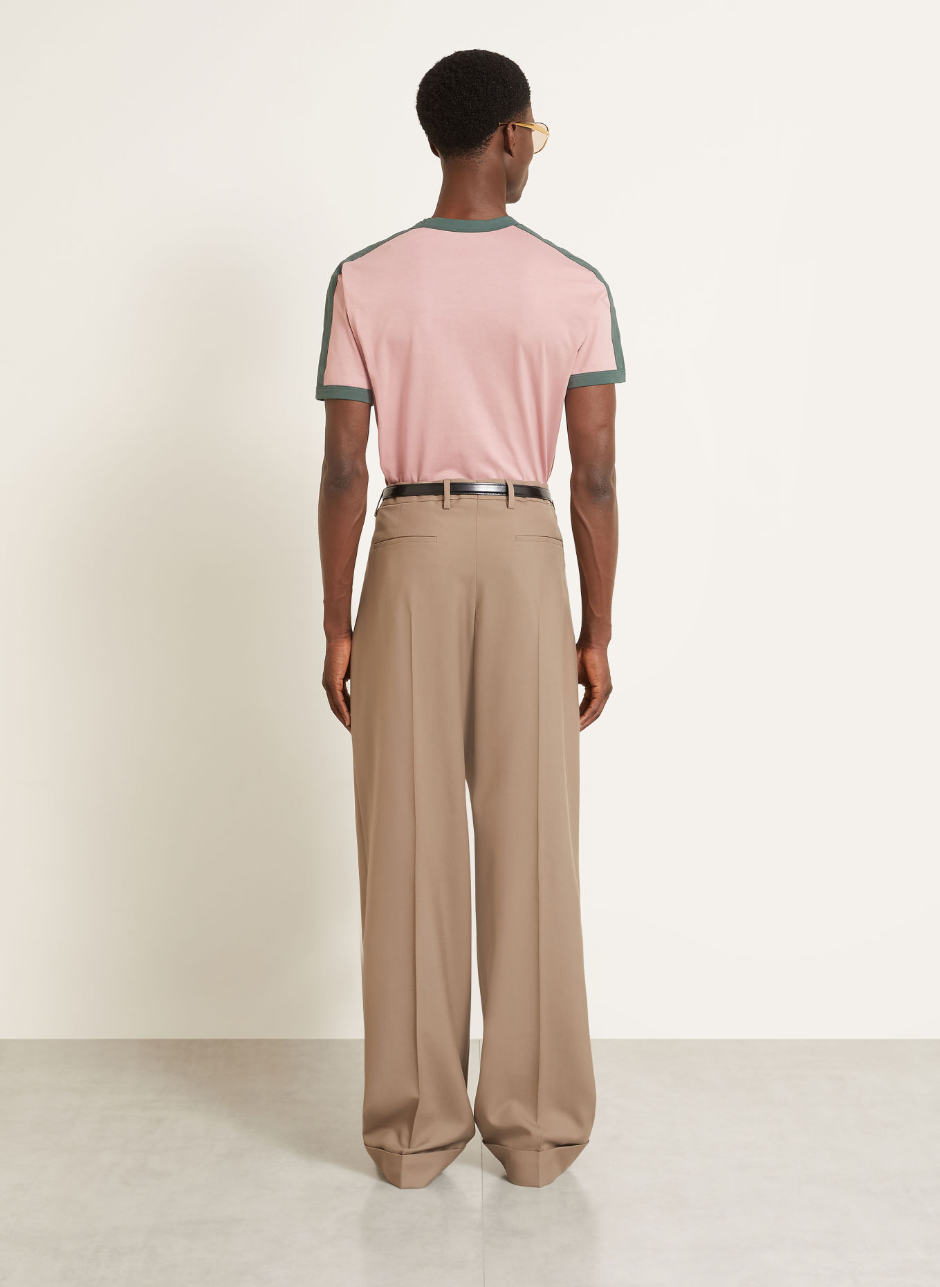 VALENTINO T-Shirt VLOGO SIGNATURE: ROSA / DUNKELGRÜN