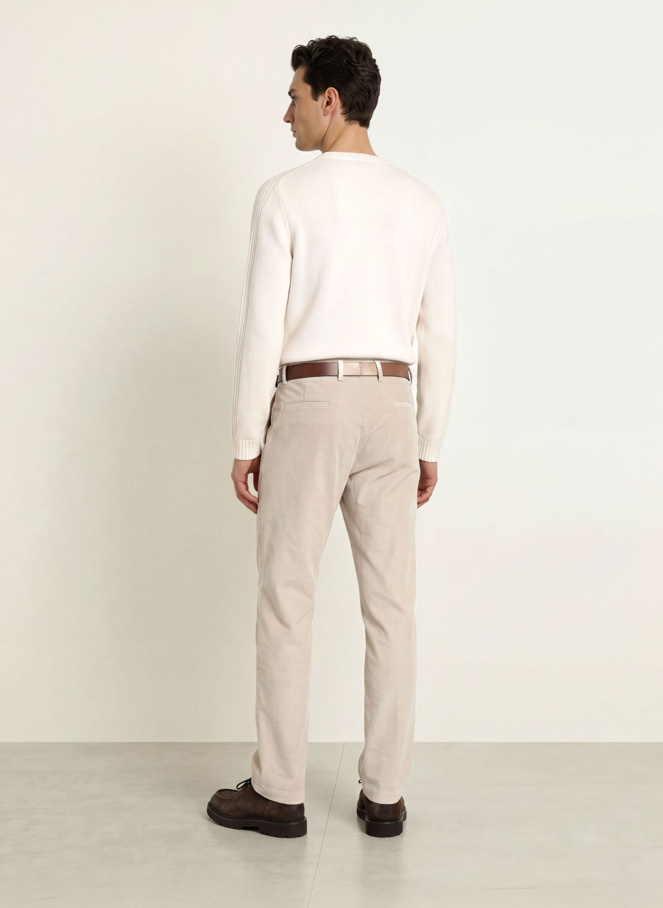 STRELLSON Pantaloni de costum TOMEO Regular Fit din catifea: 103 Natural 103