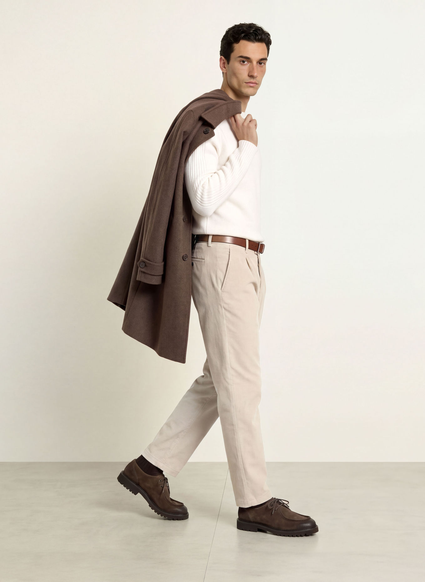 STRELLSON Pantaloni de costum TOMEO Regular Fit din catifea: 103 Natural 103