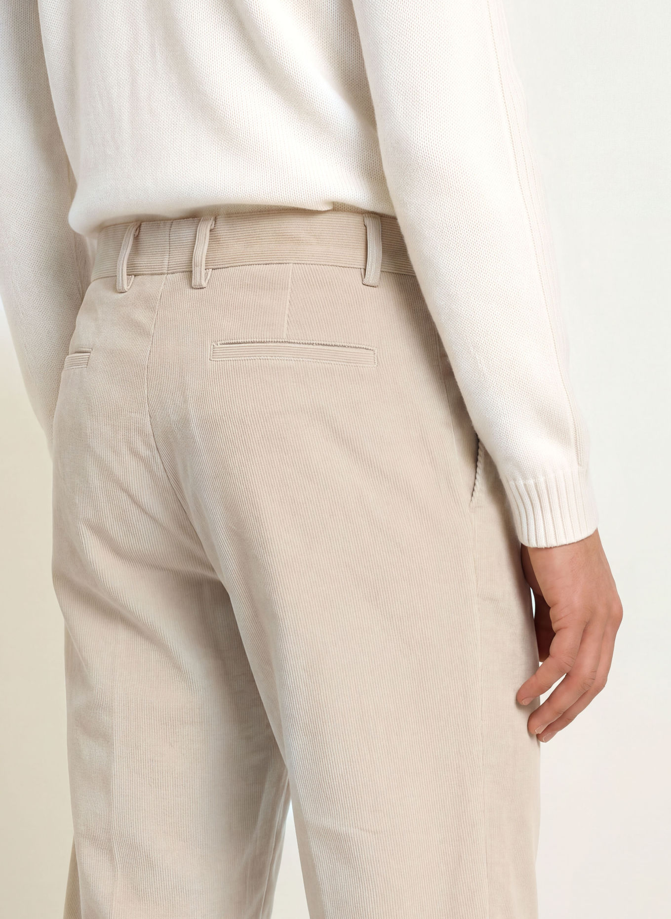 STRELLSON Pantaloni de costum TOMEO Regular Fit din catifea: 103 Natural 103