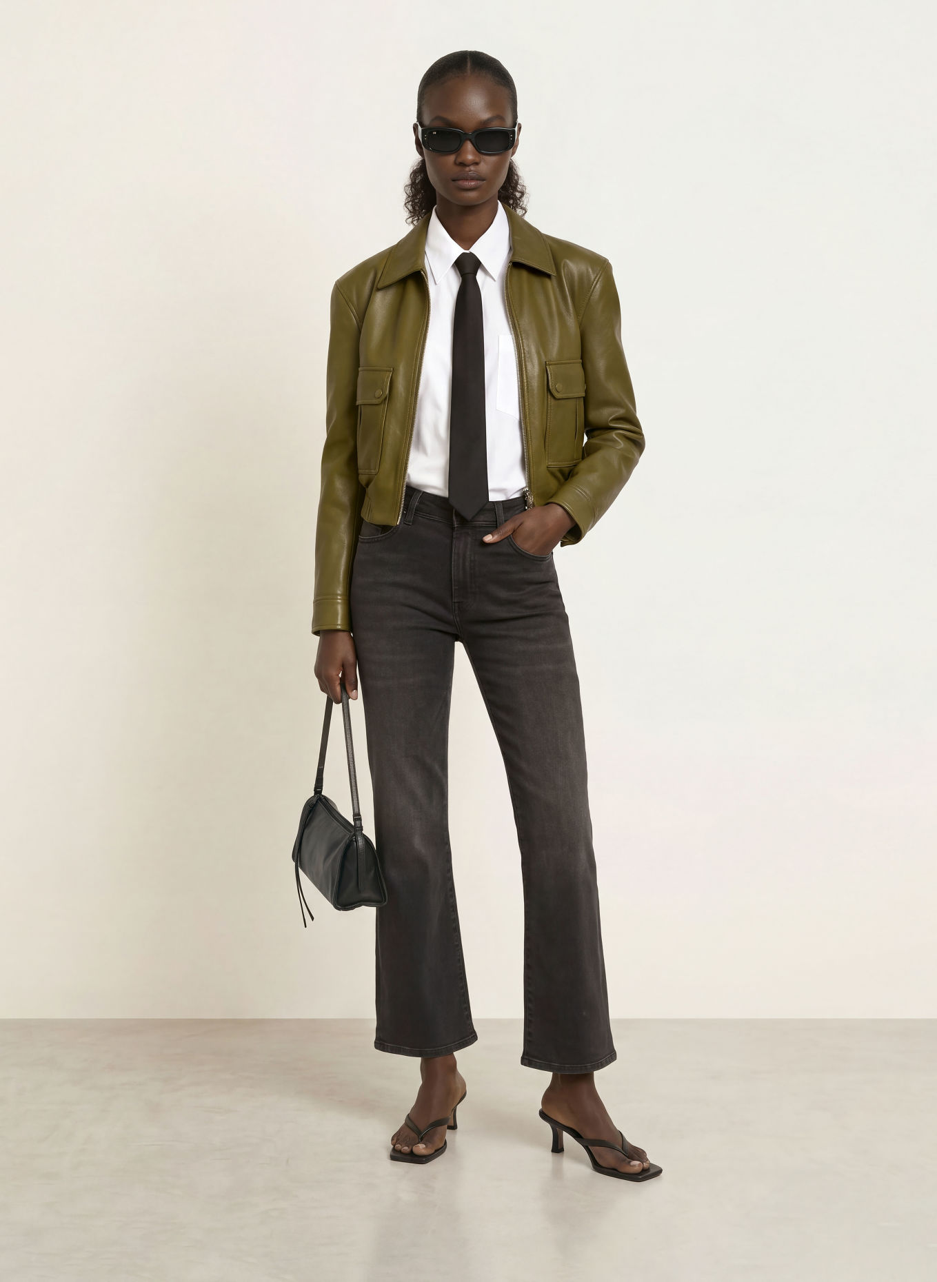 7 for all mankind ALEXA CROPPED Straight-Fit Jeans: 3S3 DARKPINE