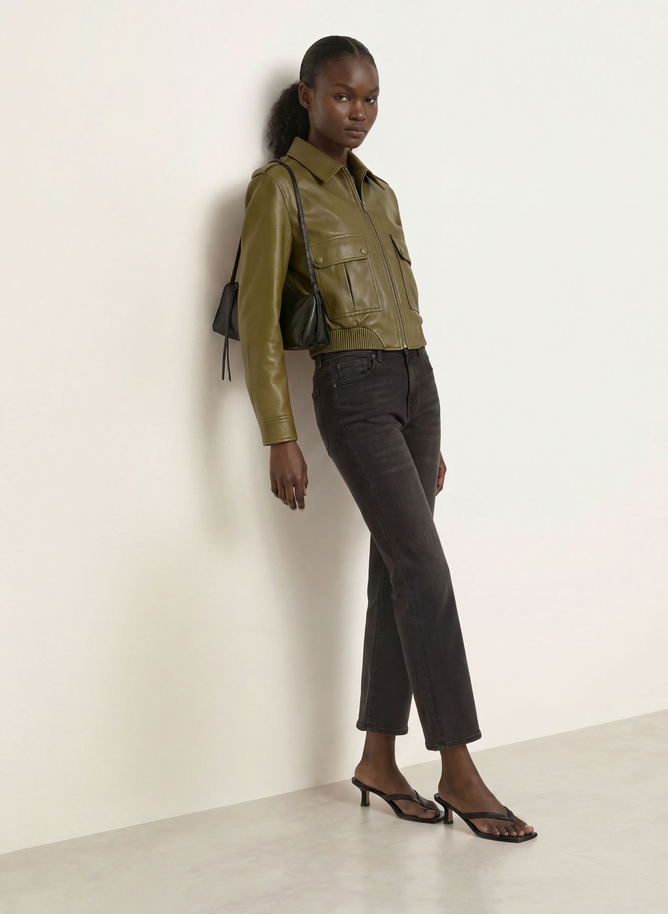 7 for all mankind ALEXA CROPPED Straight-Fit Jeans: 3S3 DARKPINE