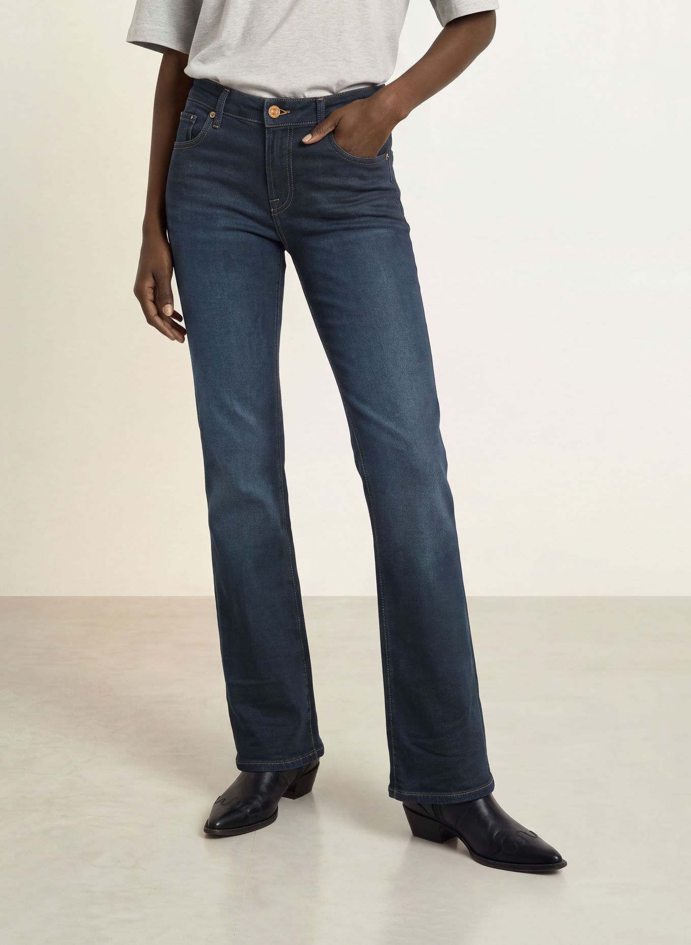 7 for all mankind Jeansy straight CALIE: 3RV STEEL DARK