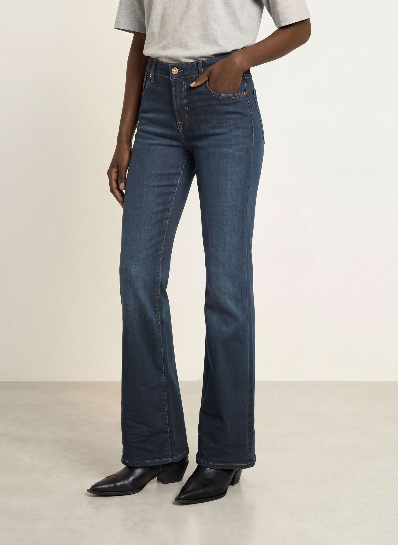 7 for all mankind Jeansy straight CALIE: 3RV STEEL DARK