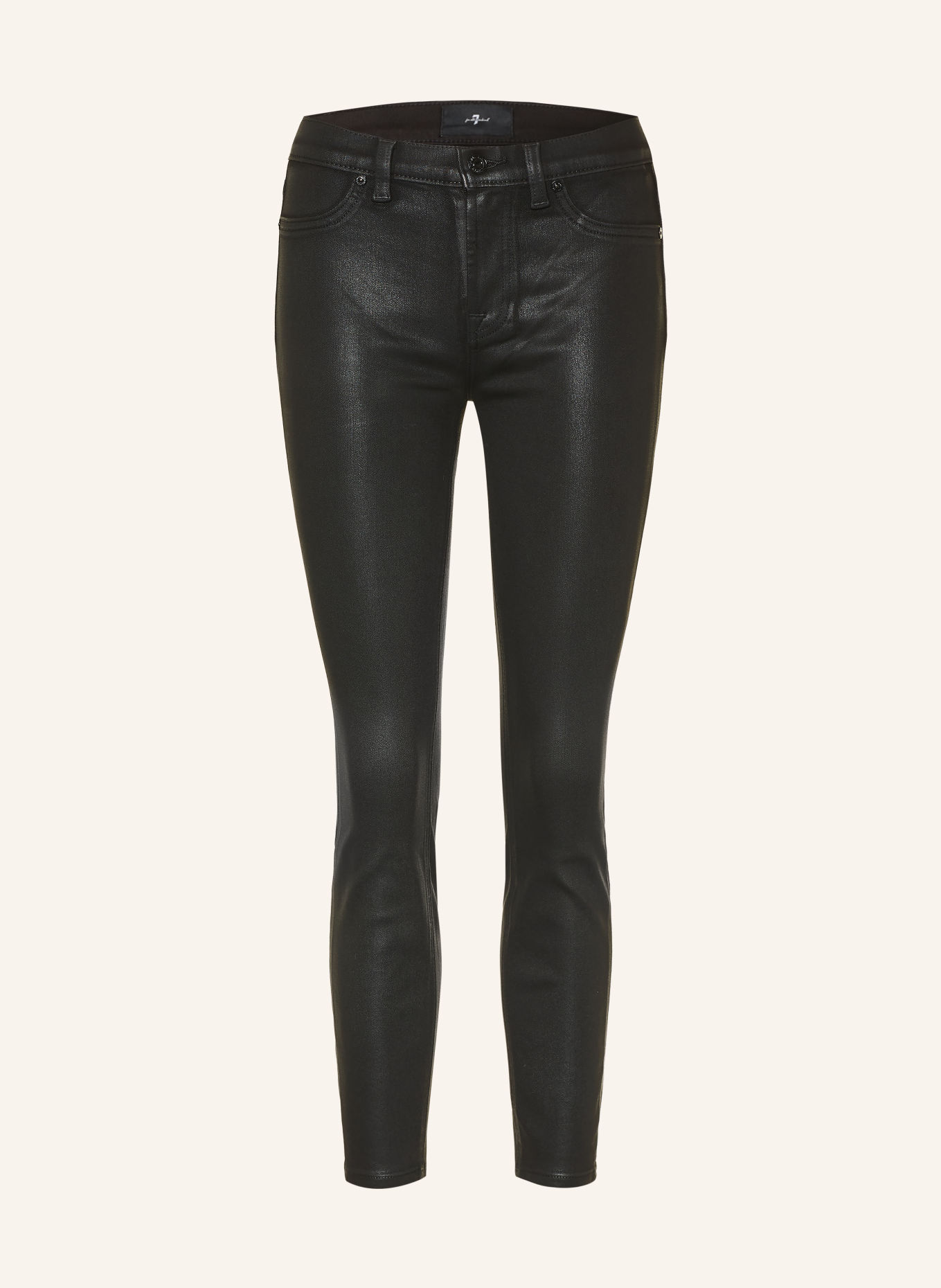 7 for all mankind Coated Jeans THE ANKLE SKINNY: 21H COATED BLACK
