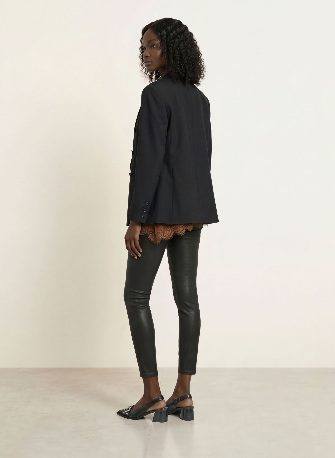 7 for all mankind Coated Jeans THE ANKLE SKINNY: 21H COATED BLACK