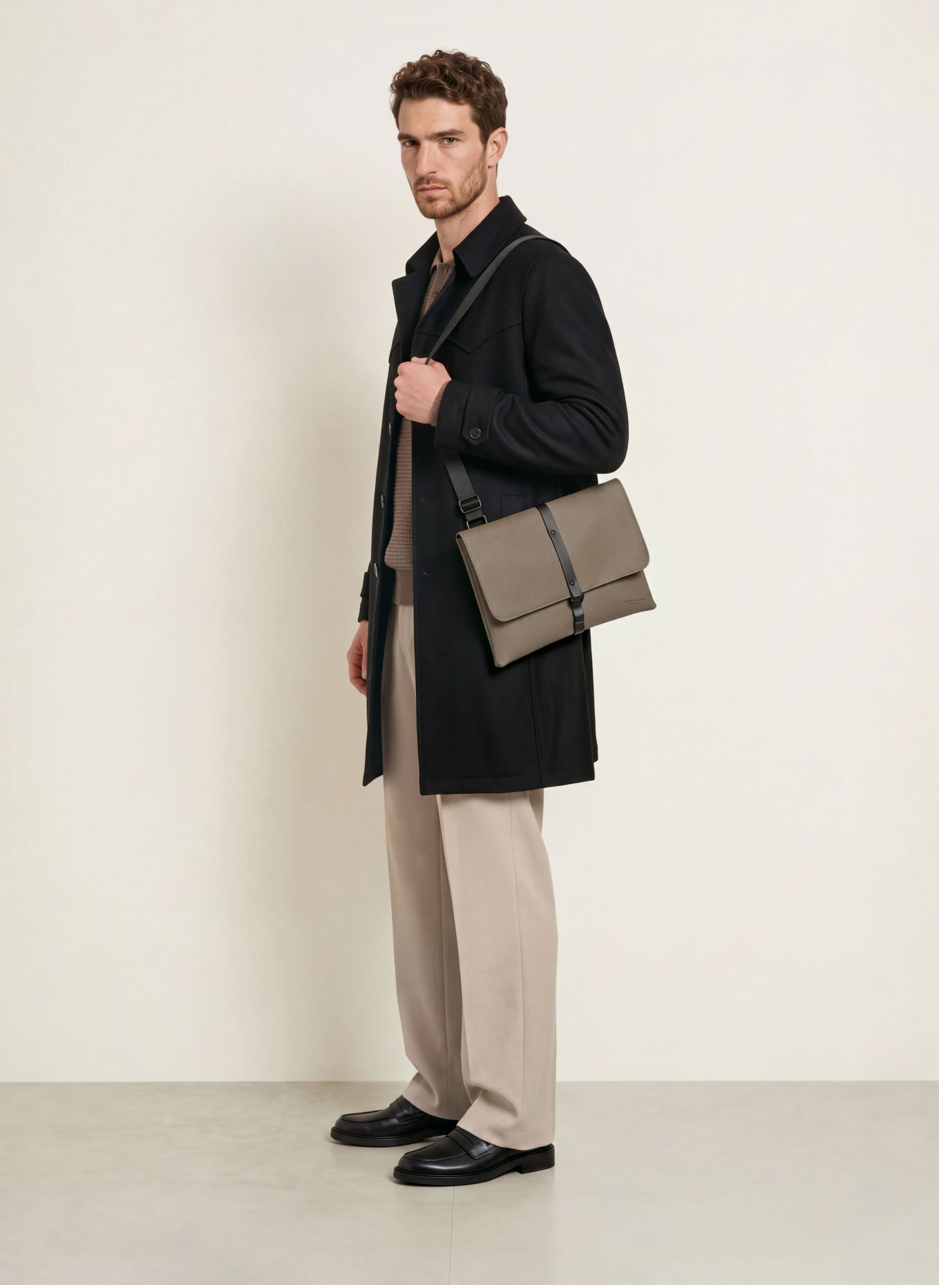 GASTON LUGA SPLÄSH Laptop Bag: BROWN / BLACK