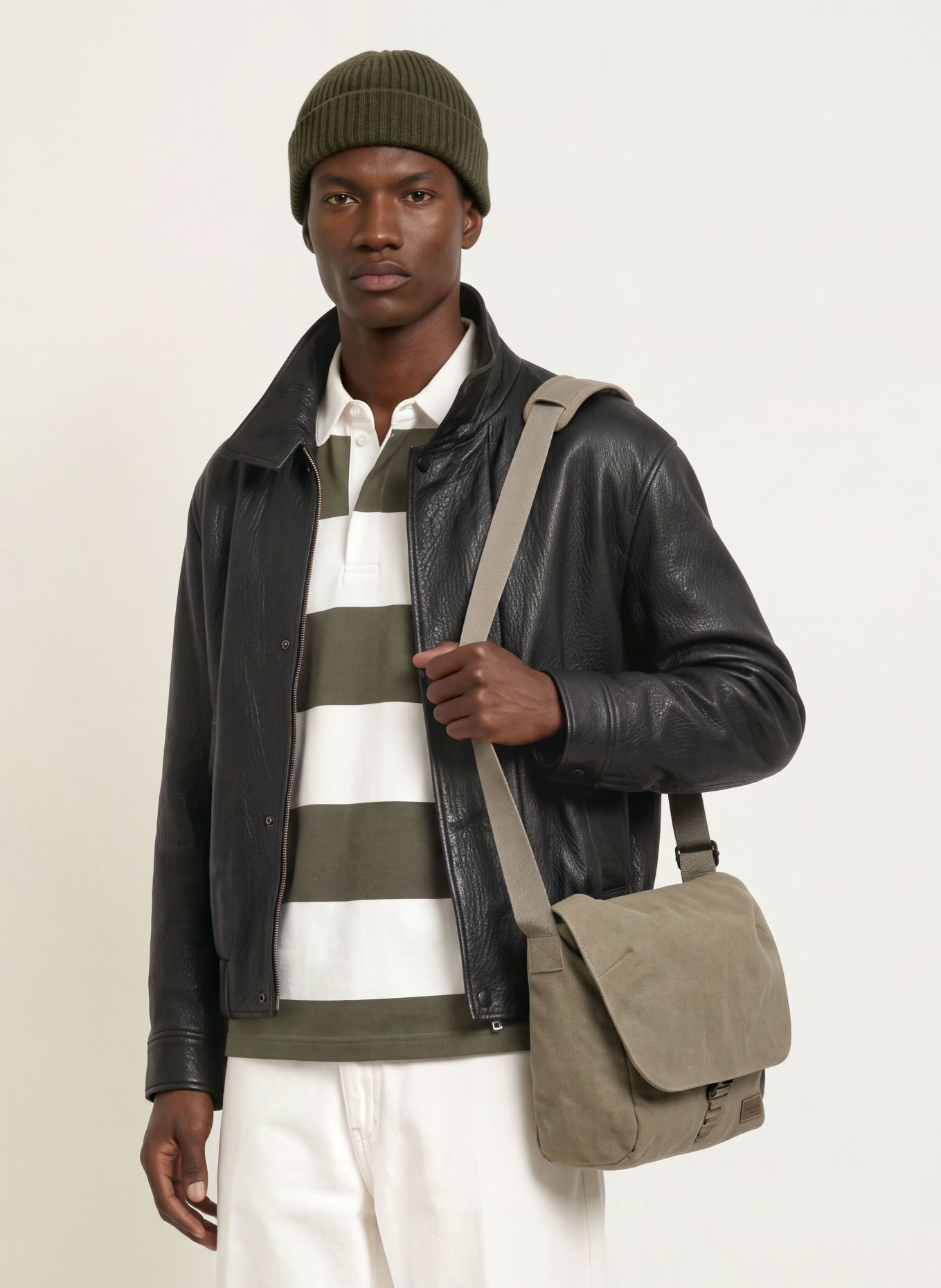 GASTON LUGA SPLÄSH Laptop Bag: KHAKI / BLACK