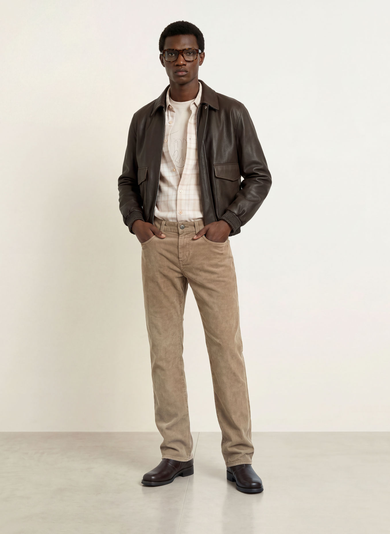 7 for all mankind Cordbroek THE STRAIGHT Straight Fit: BEIGE