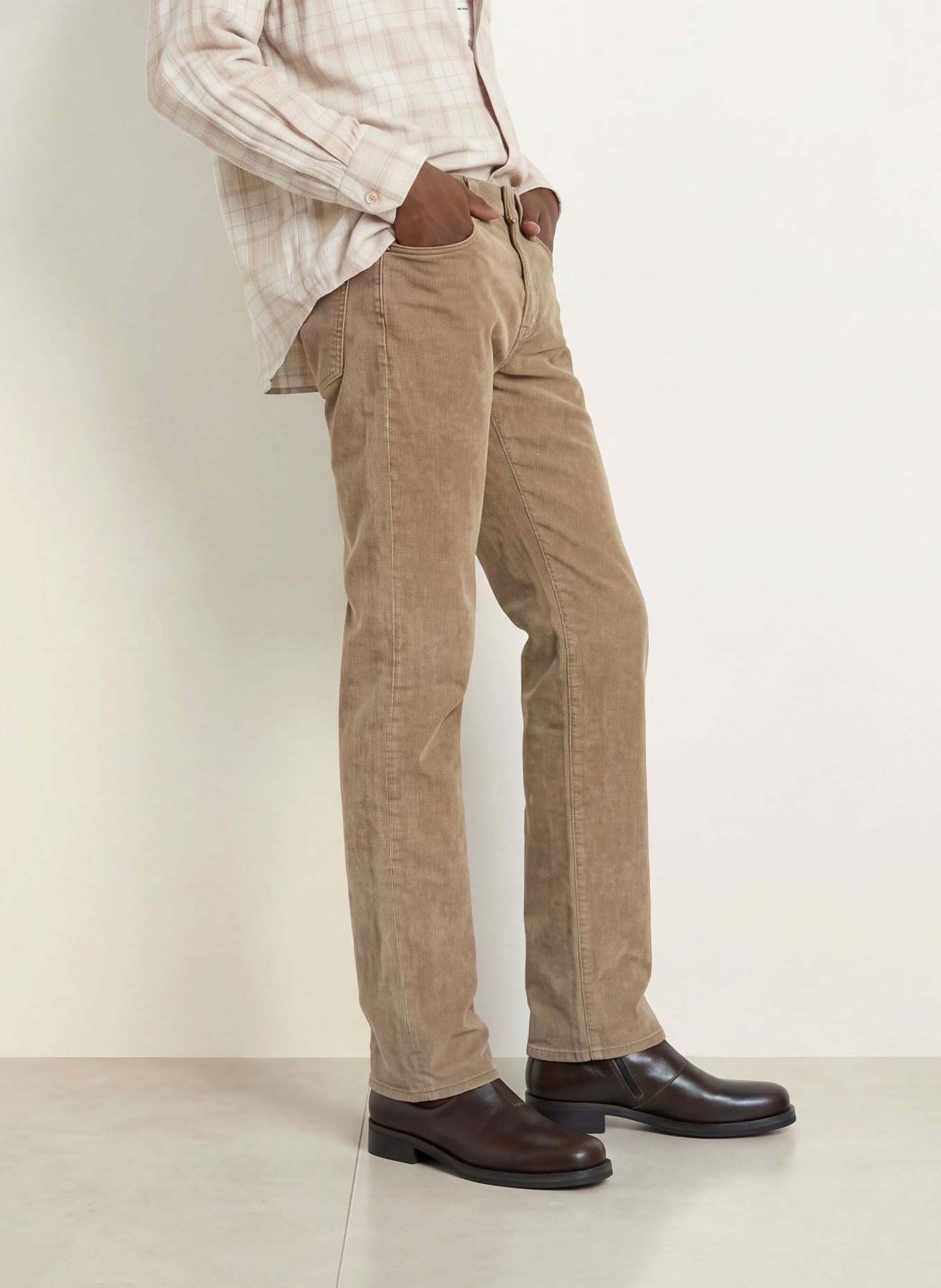 7 for all mankind Cordbroek THE STRAIGHT Straight Fit: BEIGE