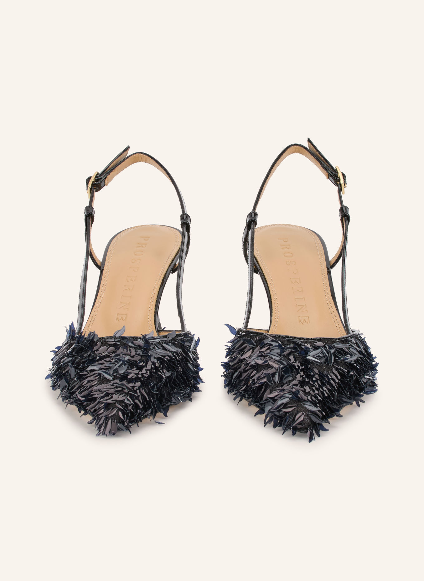 PROSPERINE Slingbacks met pailletten: ZWART